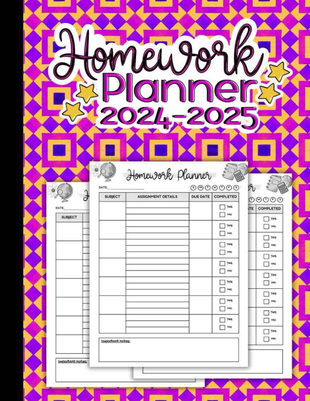 Homework planner 2024-2025: Effortlessly Stay Organized and Conquer Your Classwork with Our Elegant and Colorful Daily Assignment Tracker, Undated, ... to College, Homeschoolers Included!: Homeschool Press, Onas: Amazon.com: Books