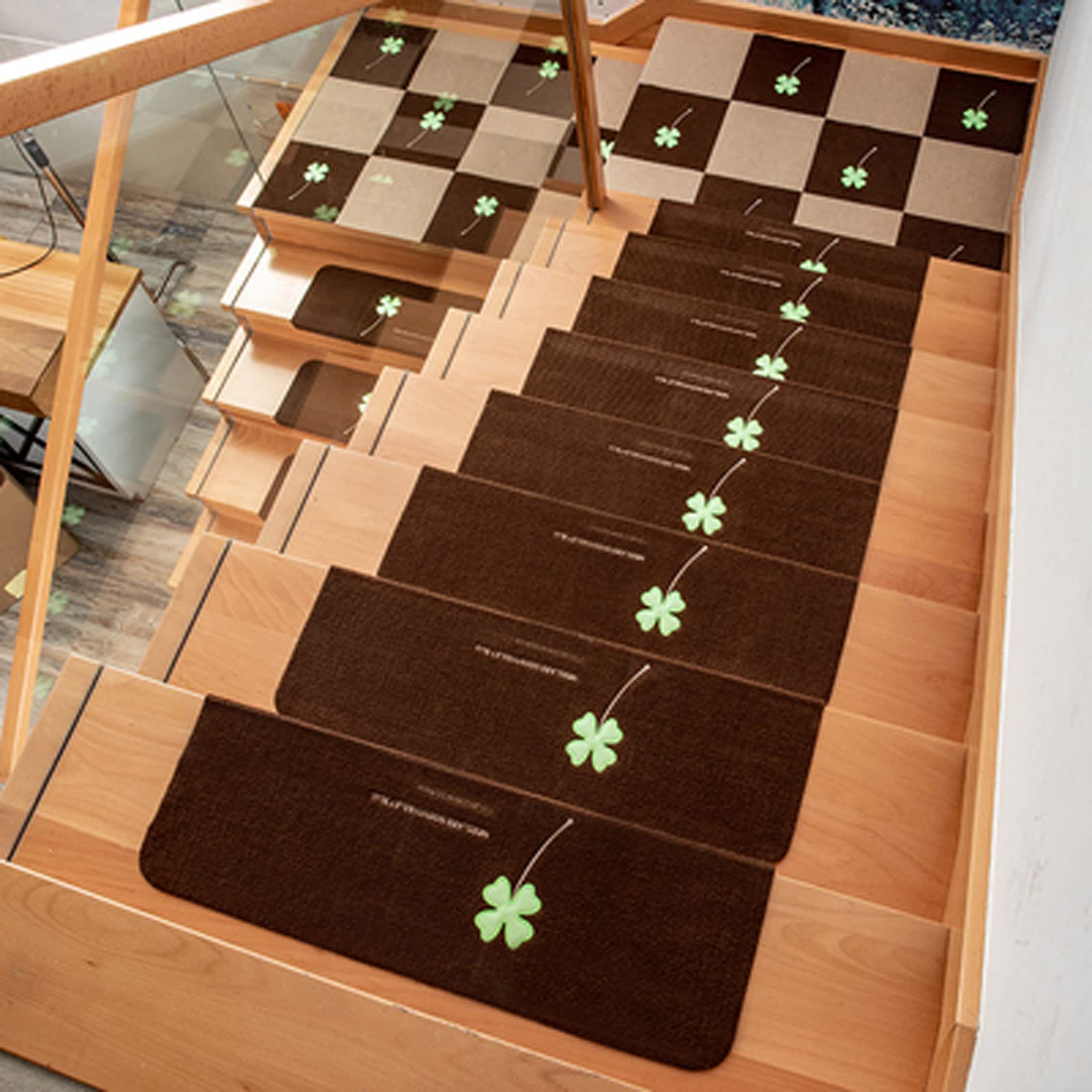 Alfombrillas de escalera para peldaños que evitan resbalones y protegen a niños y mascotas 15 uds