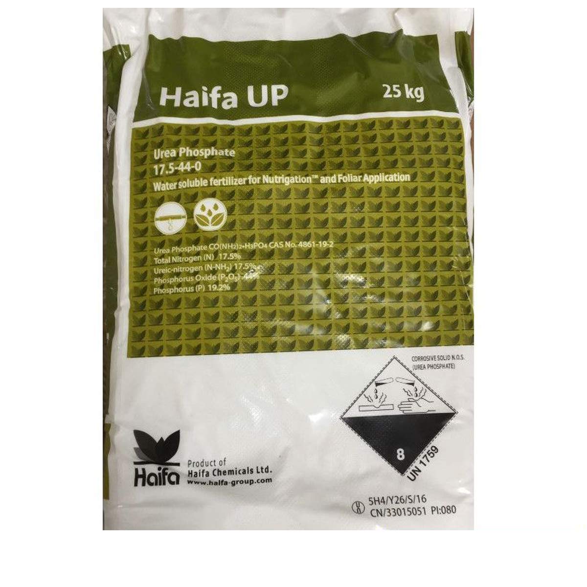 Haifa UP Urea Fosfato 17,5-44-0 concime fertirrigazione 25 kg idrosolubile in Forma cristallina a Reazione acida