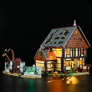 GEAMENT LED Light Kit Compatible with Lego Disney Hocus Pocus The Sanderson Sisters' Cottage - Lighting Set for Ideas 21341 (Model Set Not Included)