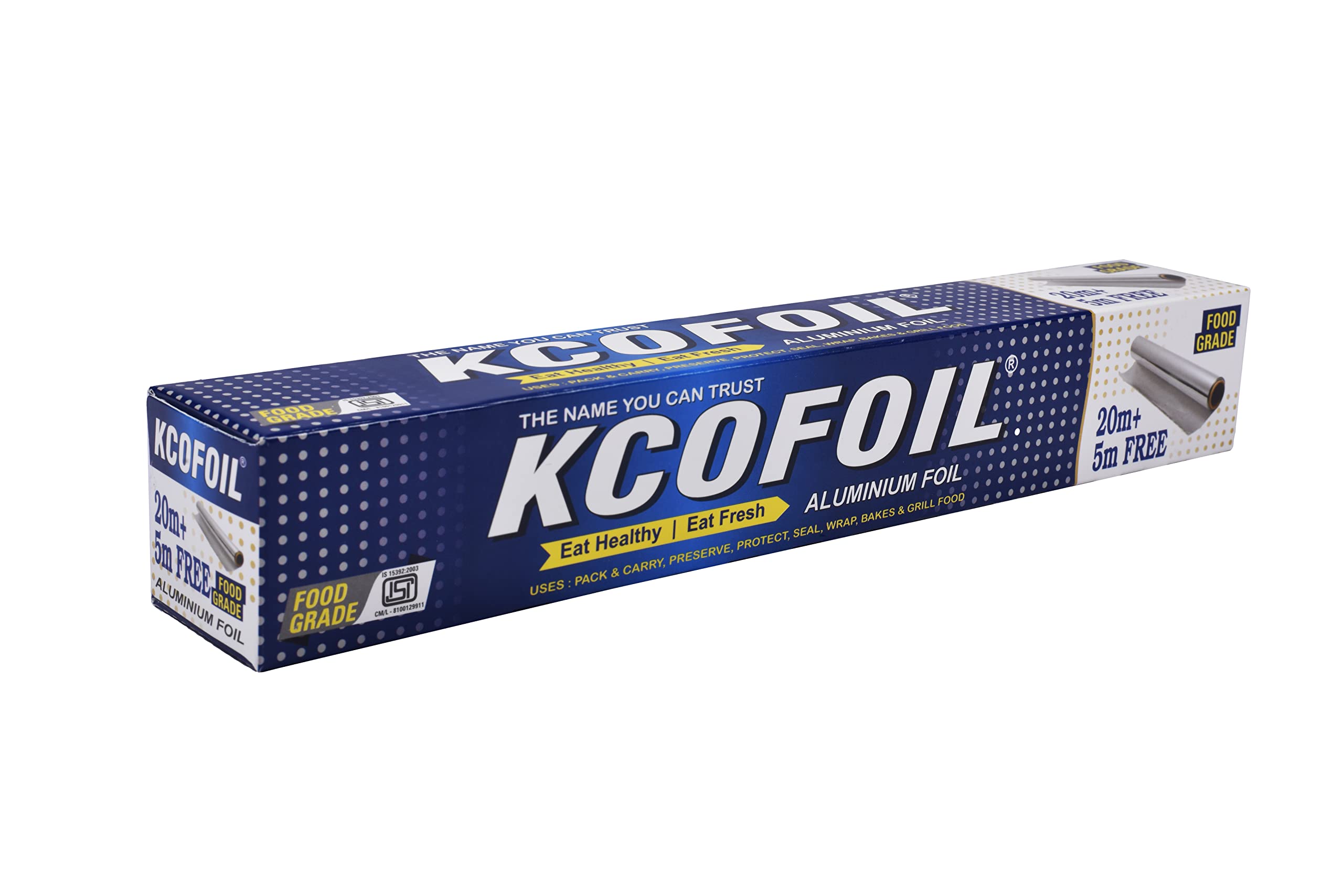 Kcofoil Aluminium Silver Kitchen Foil Roll Paper Aluminium Foil (25 m, Pack of 1) (B08BTLNZ71) Amazon Price History, Amazon Price Tracker