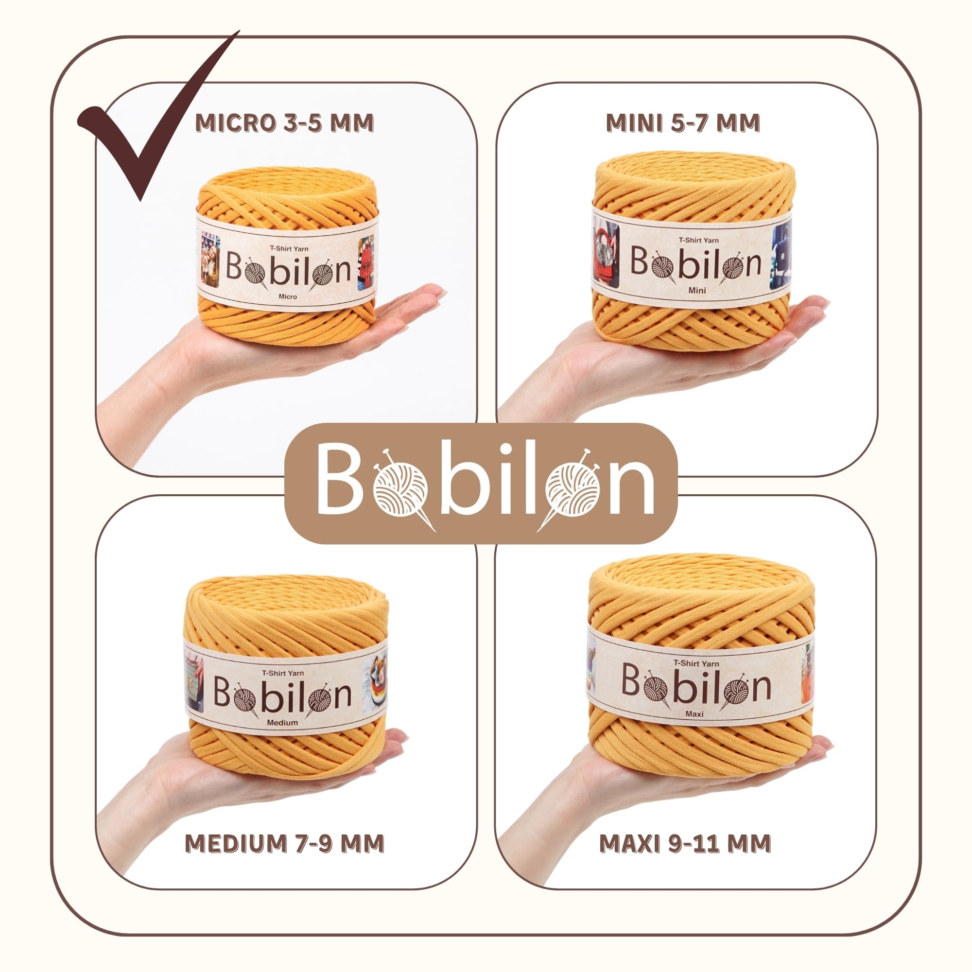 T-Shirt Yarn Ball – 3–5 mm Organic Cotton Jersey for Crochet, Knitting, Macrame, DIY Crafts – Soft Textile Ribbon – Apricot Crush