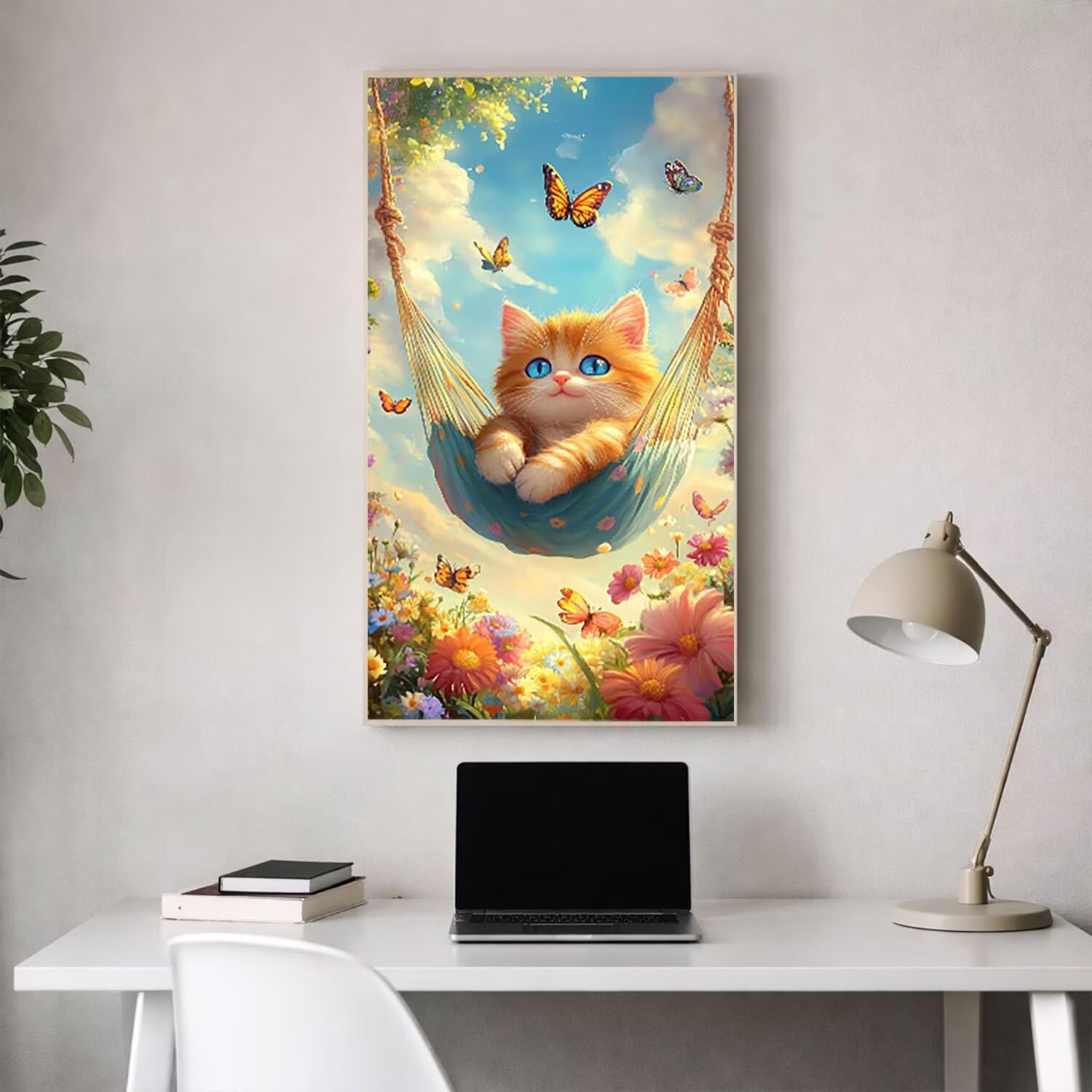 Malowanie według numerów dla dorosłych, kompletny zestaw DIY akrylowe kolorowanki na płótnie 75 x 150 cm, obrazy i pędzle w zestawie, kreatywna aktywność ręczna dla początkujących, dekoracje ścienne