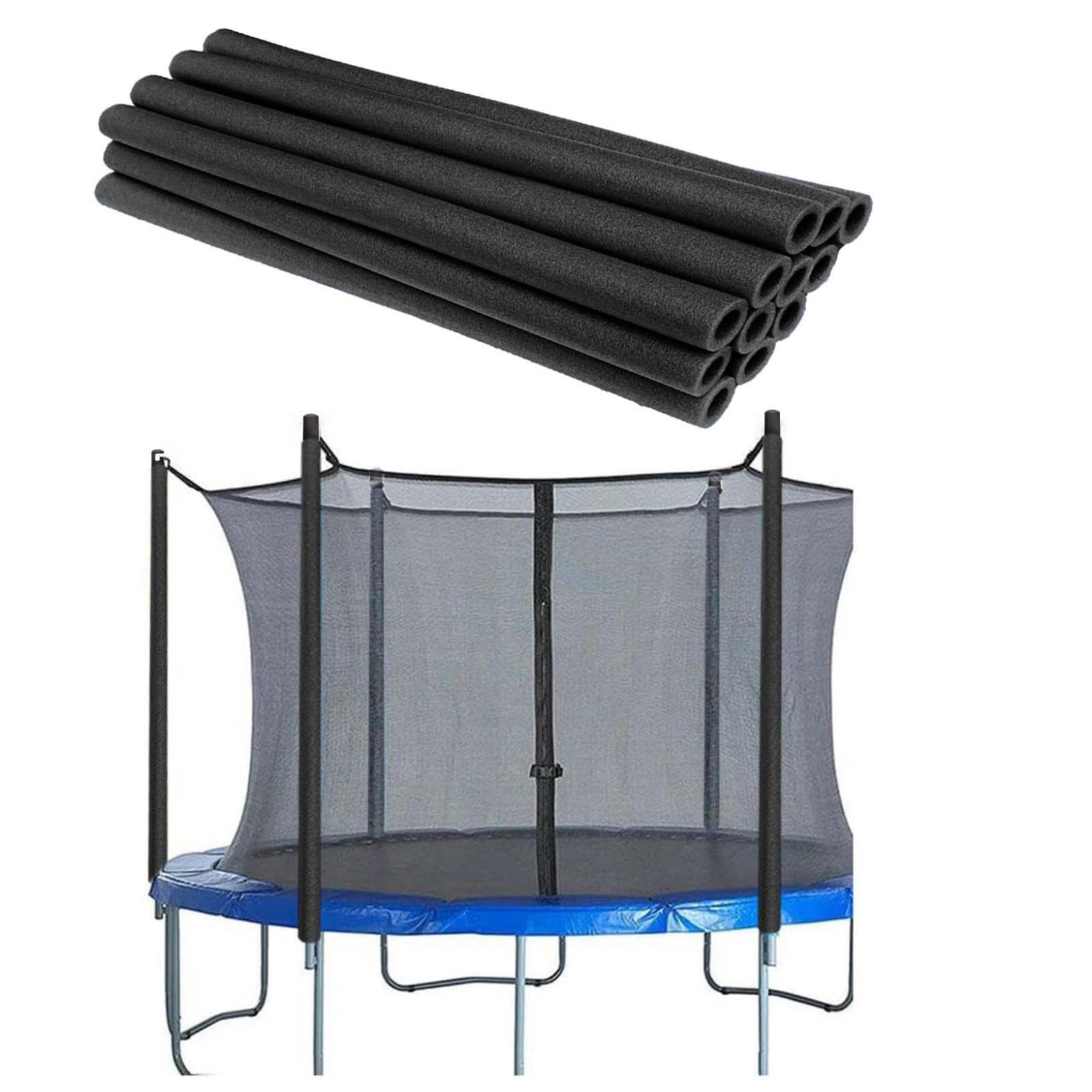 12 fundas de espuma para poste de cama elástica, 88 cm, impermeable, tubo redondo, protector de resorte, tubo de espuma, poste de red de trampolín, accesorios para trampolín