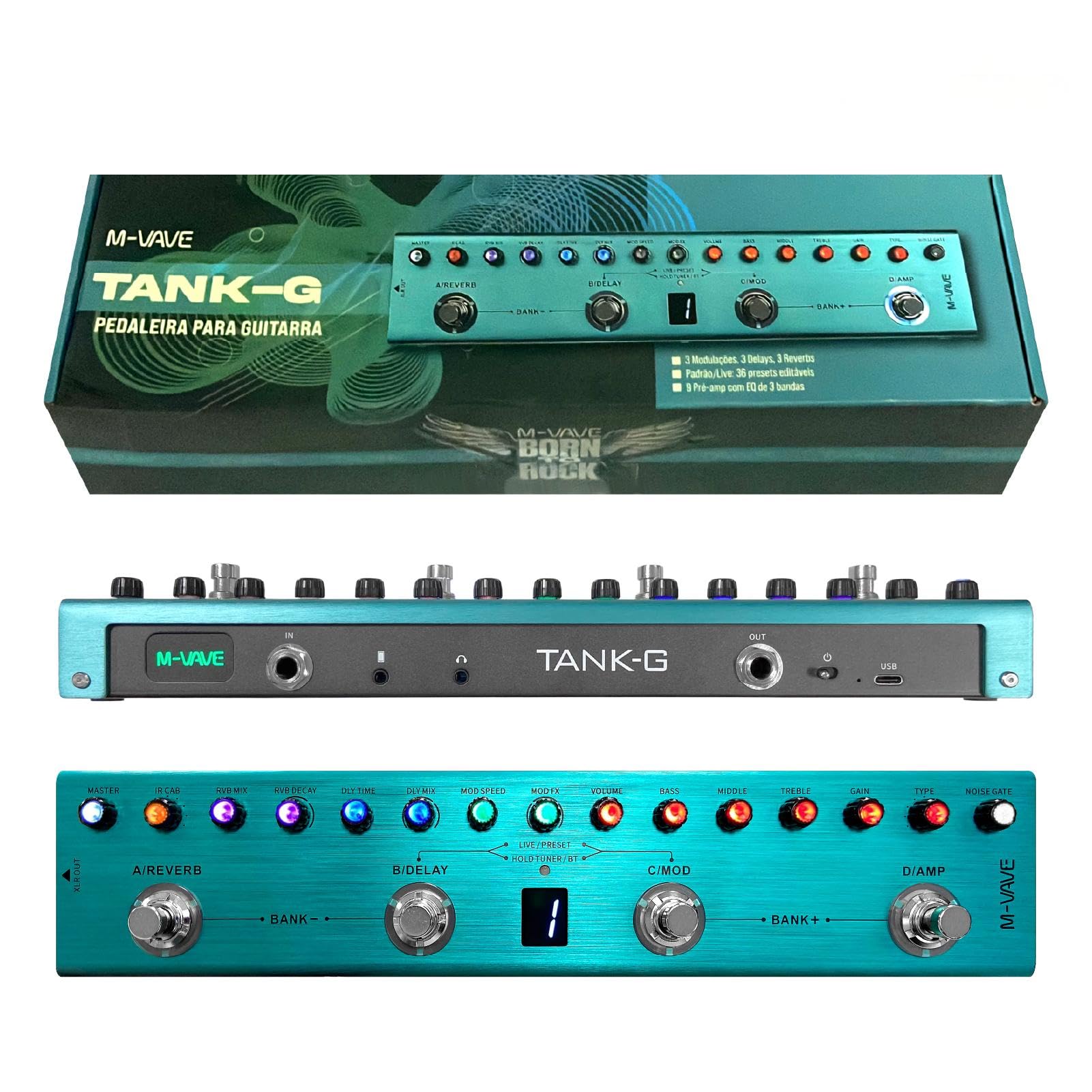 Amazon.co.jp: M-VAVE マルチエフェクトギターペダル - デジタルエレキ