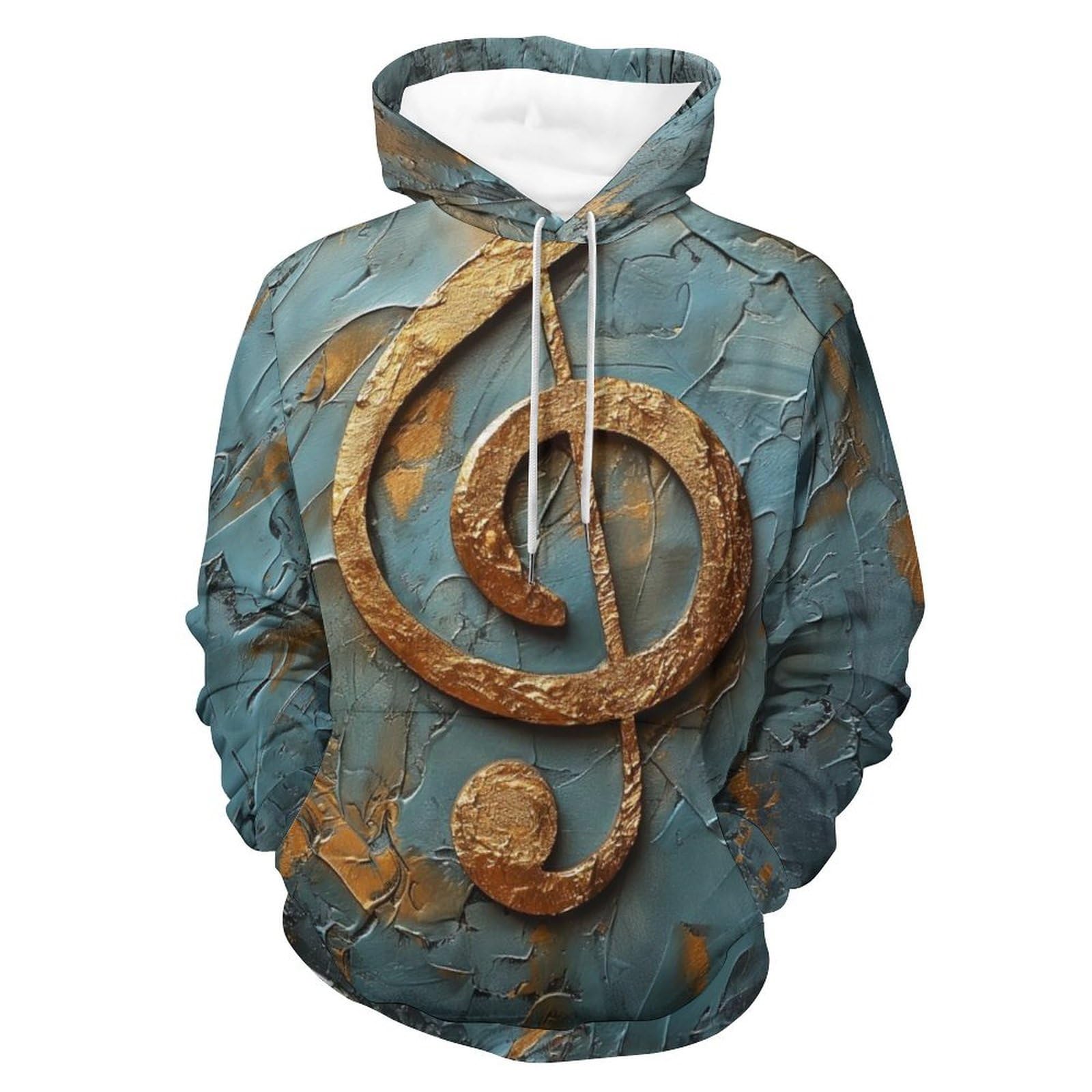 Sweat à capuche Note dorée pull unisexe taille S - 8