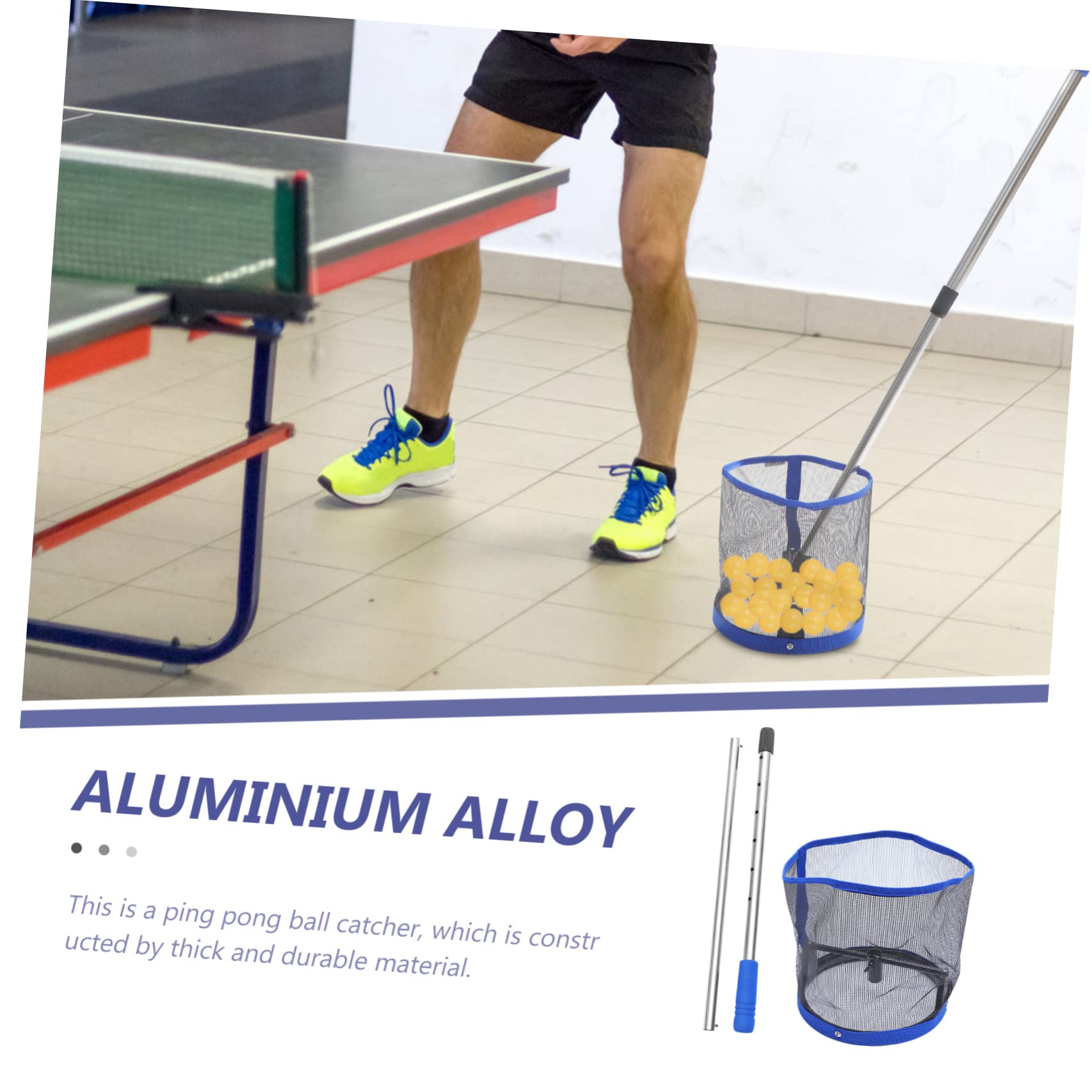 Rete Raccoglipalline da Ping Pong Tavolo Capacità 120 Pezzi di Alluminio | Rete Ping da Tavolo per Palline da Ping, per Allenamento di Tennis Tavolo, Accessorio da Raccolta Colore Casuale