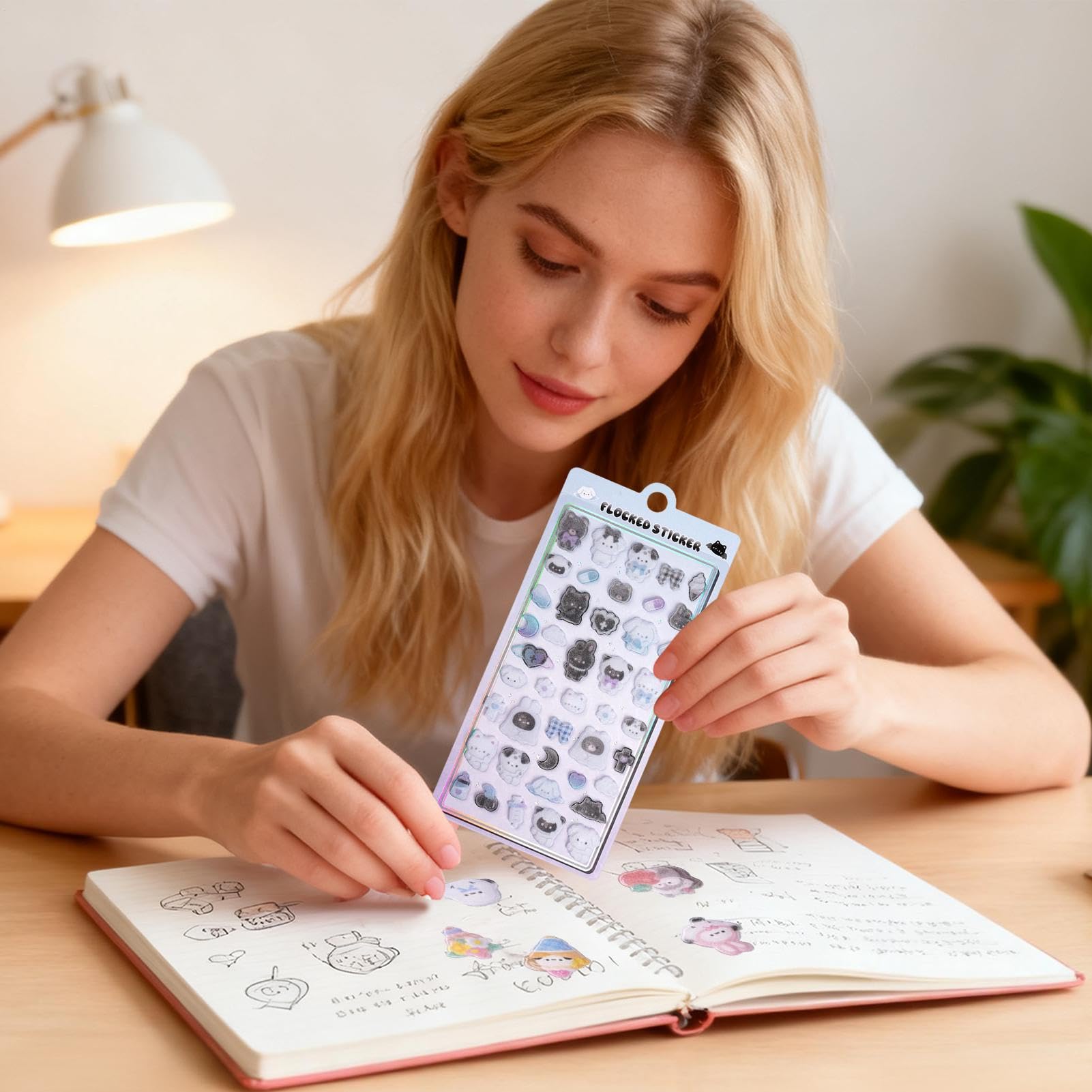 Adhesivos para Scrapbooking Calcomanías Adhesivas Decorativas de Animales | Pegatinas Infantiles Para Chicas Adolescentes Portátiles Maletas Skateboard Cuadernos