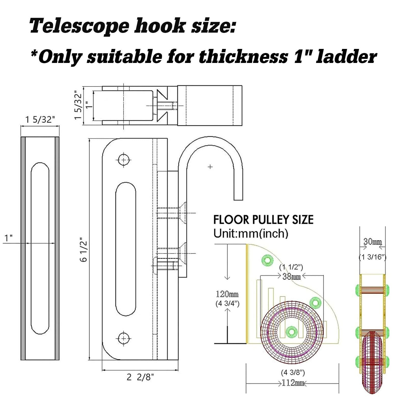 Kit de herramientas para escalera de biblioteca, riel de escalera de tubo redondo de acero móvil con ruedas de rodillo para uso en interiores, hogar, ático, biblioteca