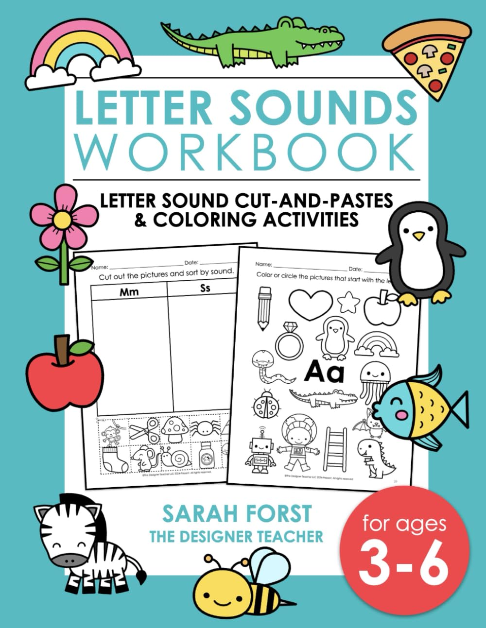 Letter Sounds Workbook: Letter Sound Cut-and-Pastes & Coloring Activities, Letter Sounds for Preschoolers, Letter Sounds PreK (Phonics Workbooks)