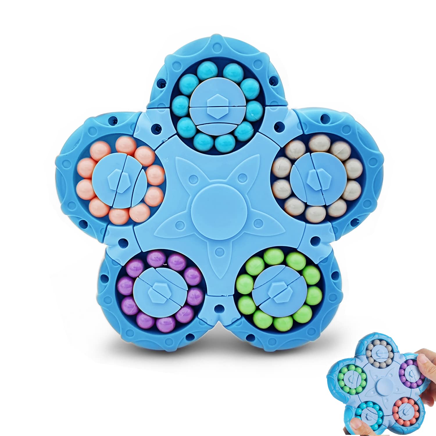 Cube Magique Rotatif en Forme de Haricots pour Enfant et Adulte, Jouet Cube Magique Rotatif en Forme de Haricots pour Enfant et Adulte, Jouet