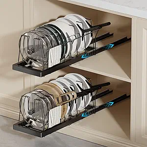 2 Pack Pots and Pans Organizer Under Cabinet, 22