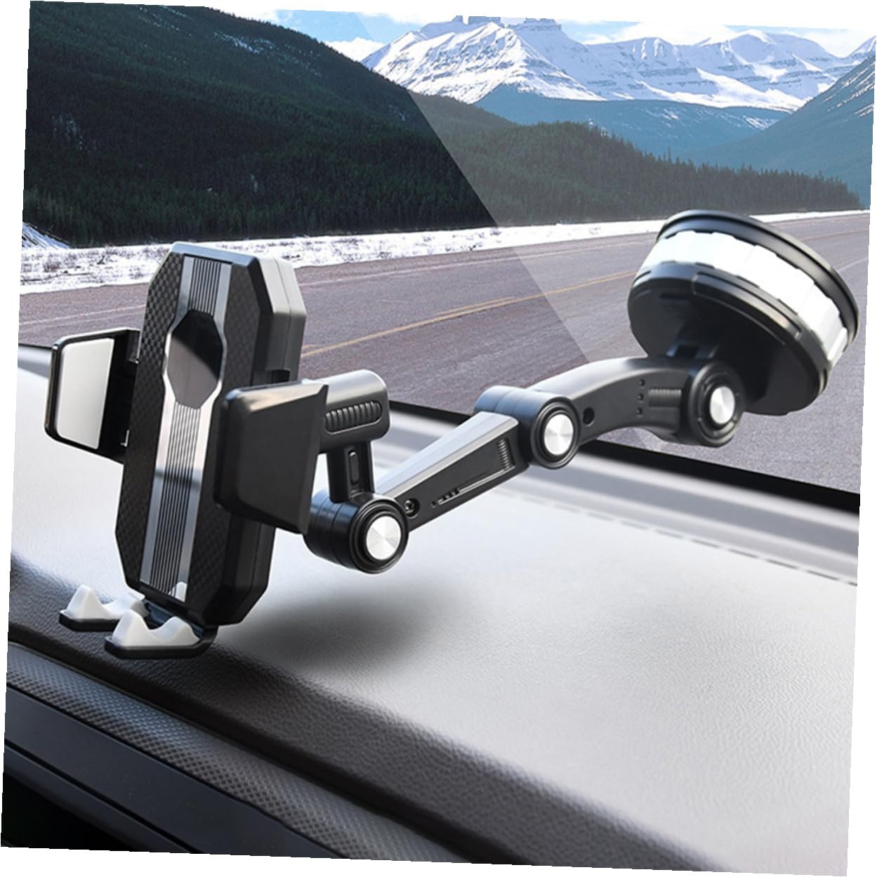 Alipis Supporto per Cellulare Auto Ventosa Ultra Potente, Materiale Abs Resistente e Stabile, per Navigazione e Uso Durante la Guida