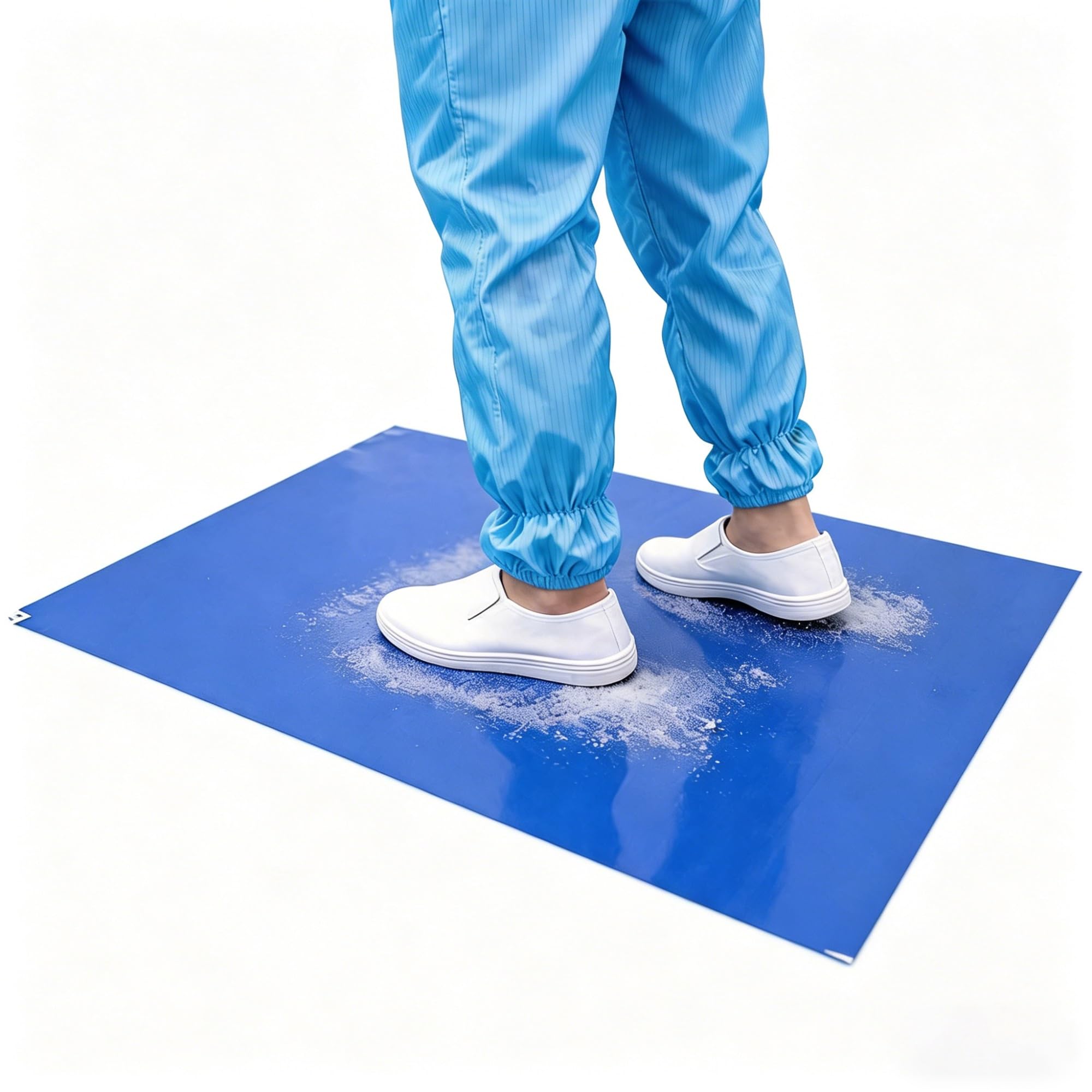 Tappetino adesivo blu (cartone contenente 10 tappetini, 30 pezzi ciascuno) per laboratori di camere bianche (45 x 90 cm)
