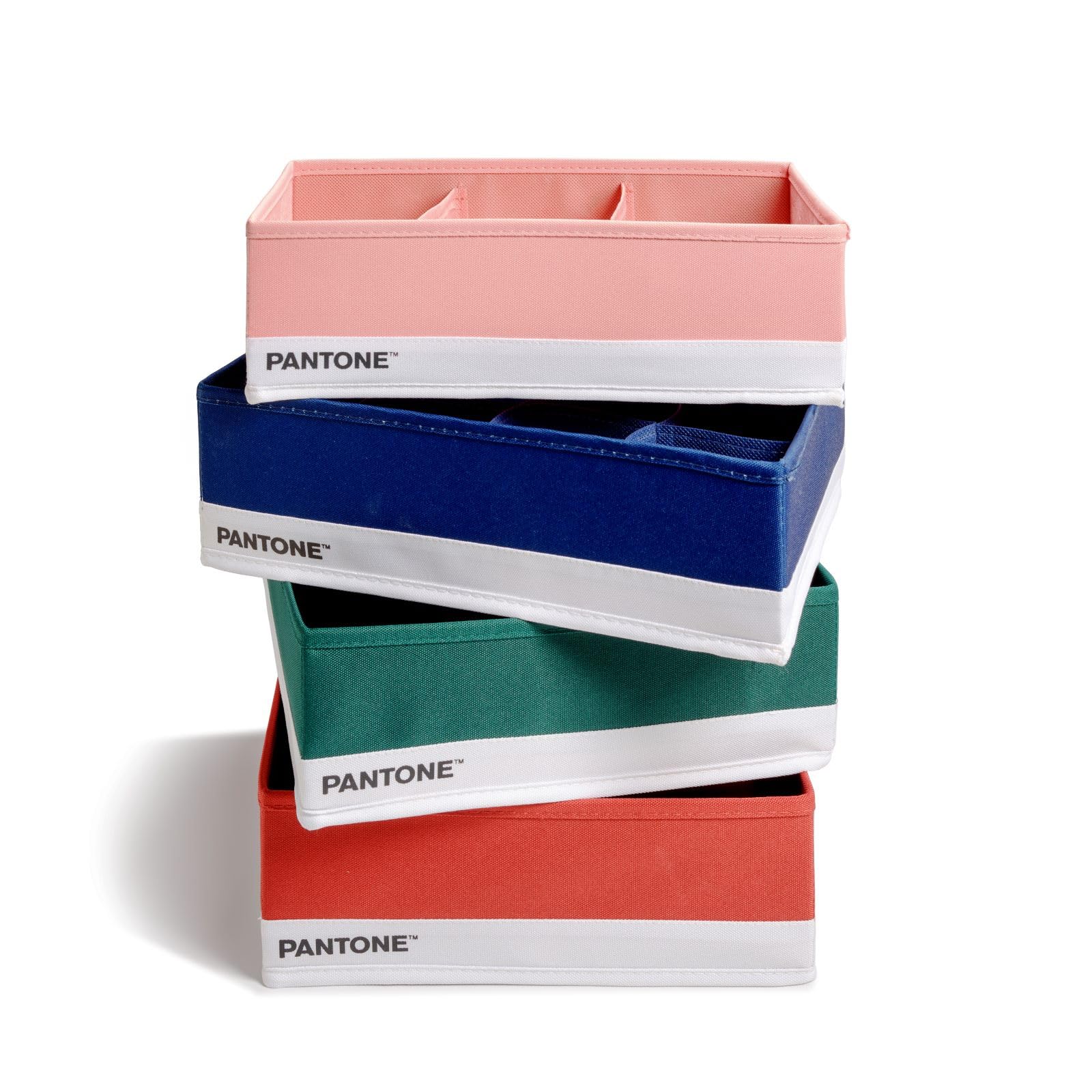 PANTONE organizer do szafy i szuflad, 1 sztuka, 12 przegródek na bieliznę, organizer szuflad łazienkowych, do sypialni, organizer do szafy i szuflad, składany 32 x 22 x 10 cm