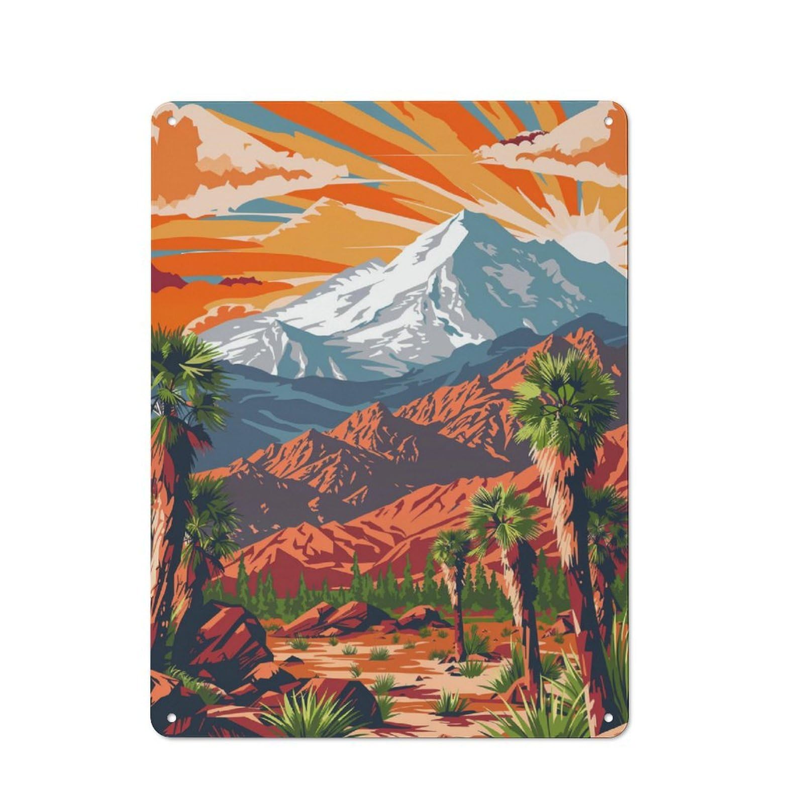 Junmoney Sierra Nevada Travel Poster Tin Wall Plaque 40X30cm With For Hobby Room Or Studio, For Updating Hobby Room And Studio After Moving