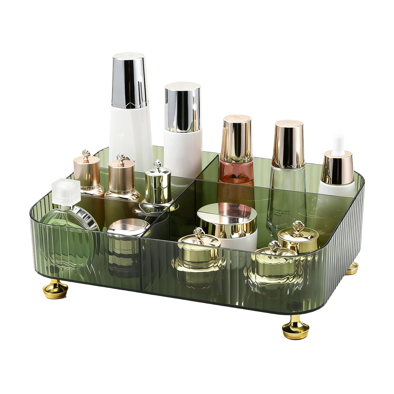 Photo 1 of DASITON Makeup Organizer, 5 Compartment Cosmetic Tray