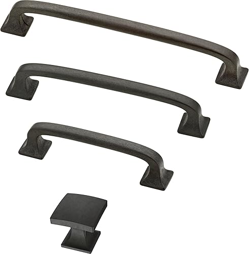 Miniatura 3 de Franklin Brass P29521K-SI-B - Tirador con pies cuadrados, 3 in (76 mm)