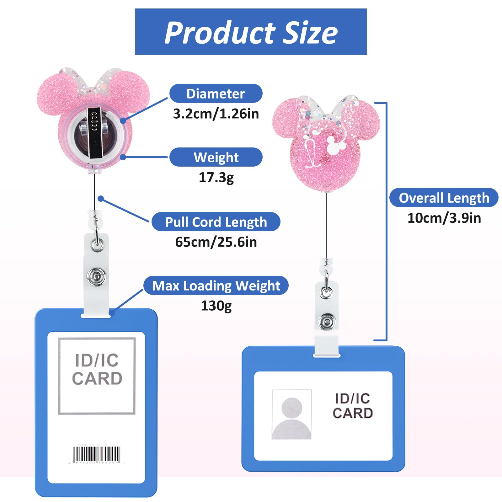 Cute Badge Reel Holder Retractable With ID Clip For Nurse Nursing-1020371