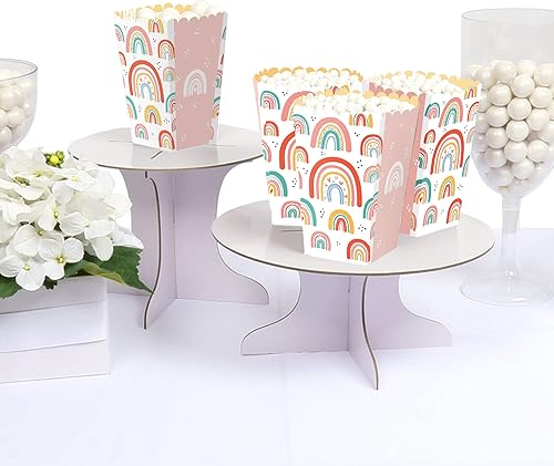 Miniatura 3 de Big Dot of Happiness Hello Rainbow - Cajas de palomitas de maíz para baby shower y fiesta de cumpleaños, juego de 12