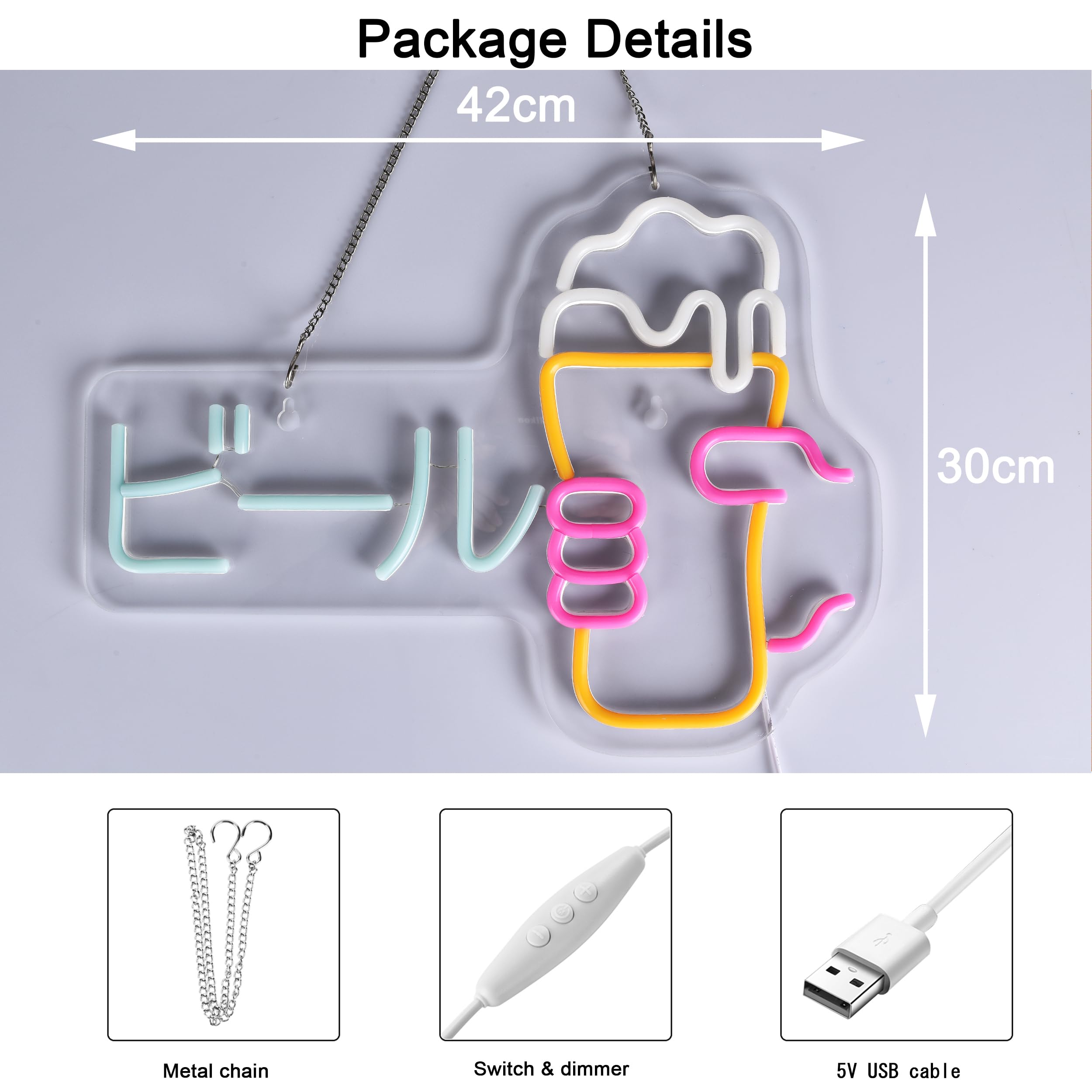 jomobuty Japanese Beer Neon Sign LED Neon Light for Business Wall