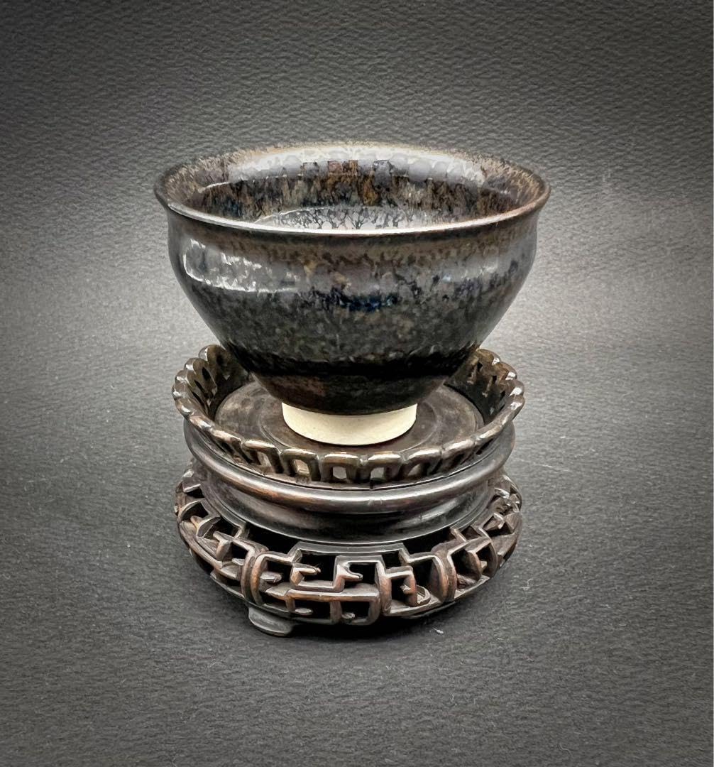 建盞　天目茶碗　油滴天目　桶谷定一　　#4101 建盞 天目茶碗 油滴天目 桶谷定一 #4101