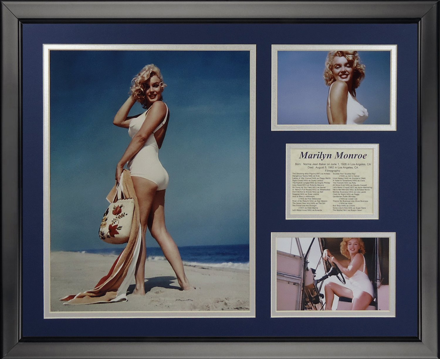 Marilyn Monroe Beach photo collage Legends Never Die 40,6x50,8