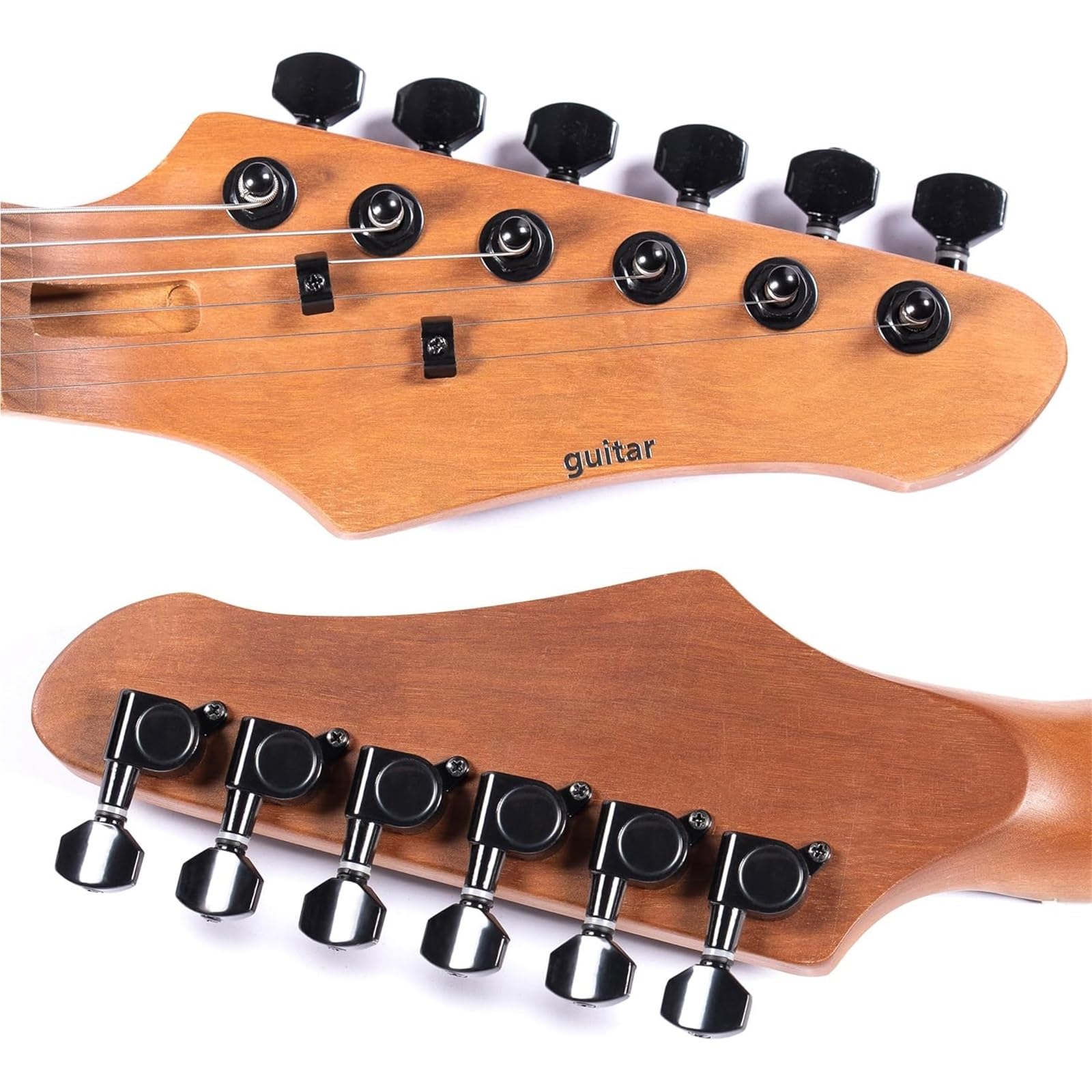 Guitare Électrique Adulte Guitare Électrique À 7 Cordes Corps Solide Pour Débutants Manche En Érable Ébène Micro SSH Réglable
