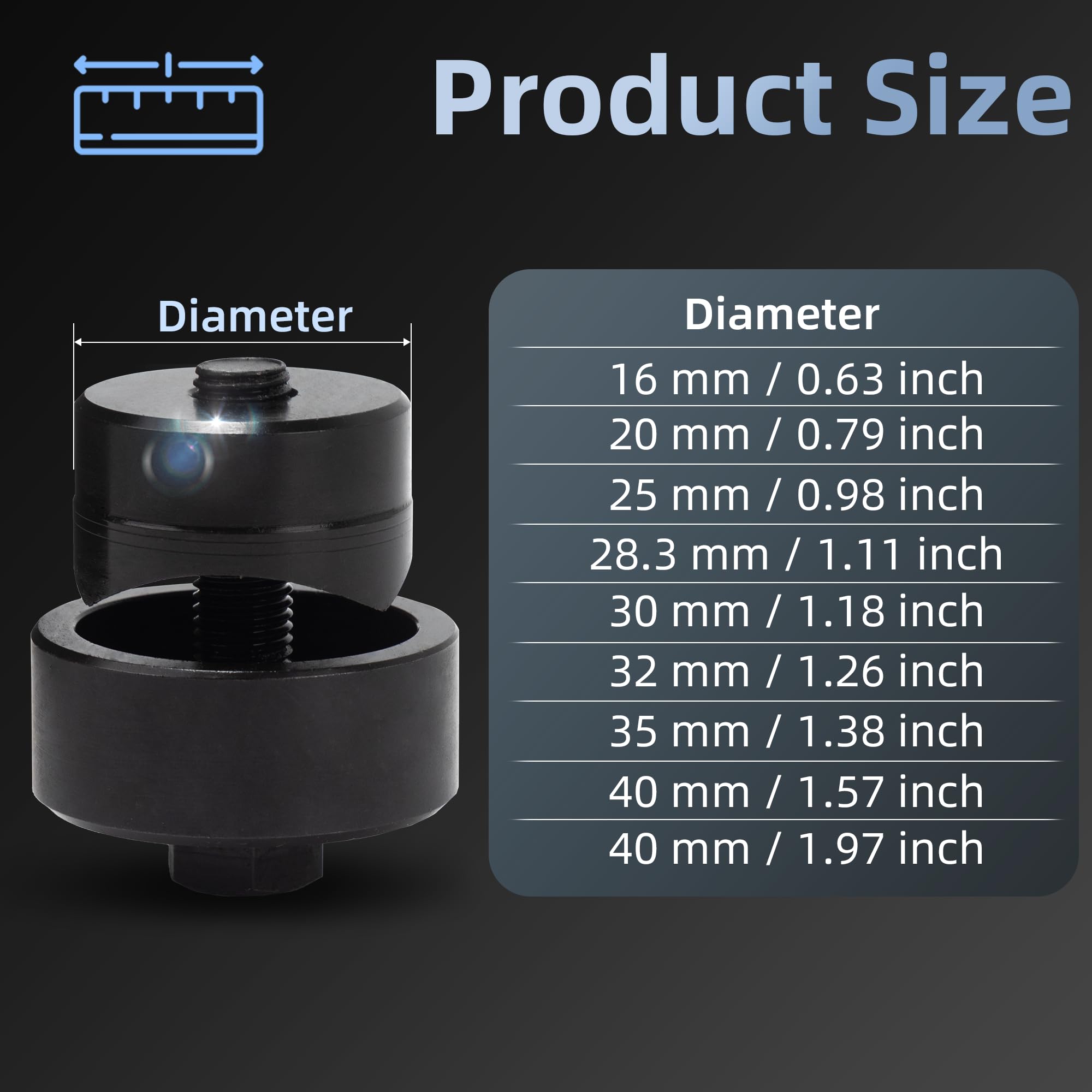 Perforatrice en Métal Diamètre 35 mm Hexagonale Emporte-Pièce pour Évier Inox Ouvre-Trous Perforateur de Trous en Tôle de Acier pour évier, Plaque en Acier, Inoxydable, Métal