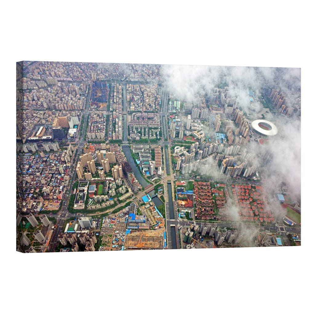 Tableau sur toile villes pour illuminer une pièce sombre la nuit - 5