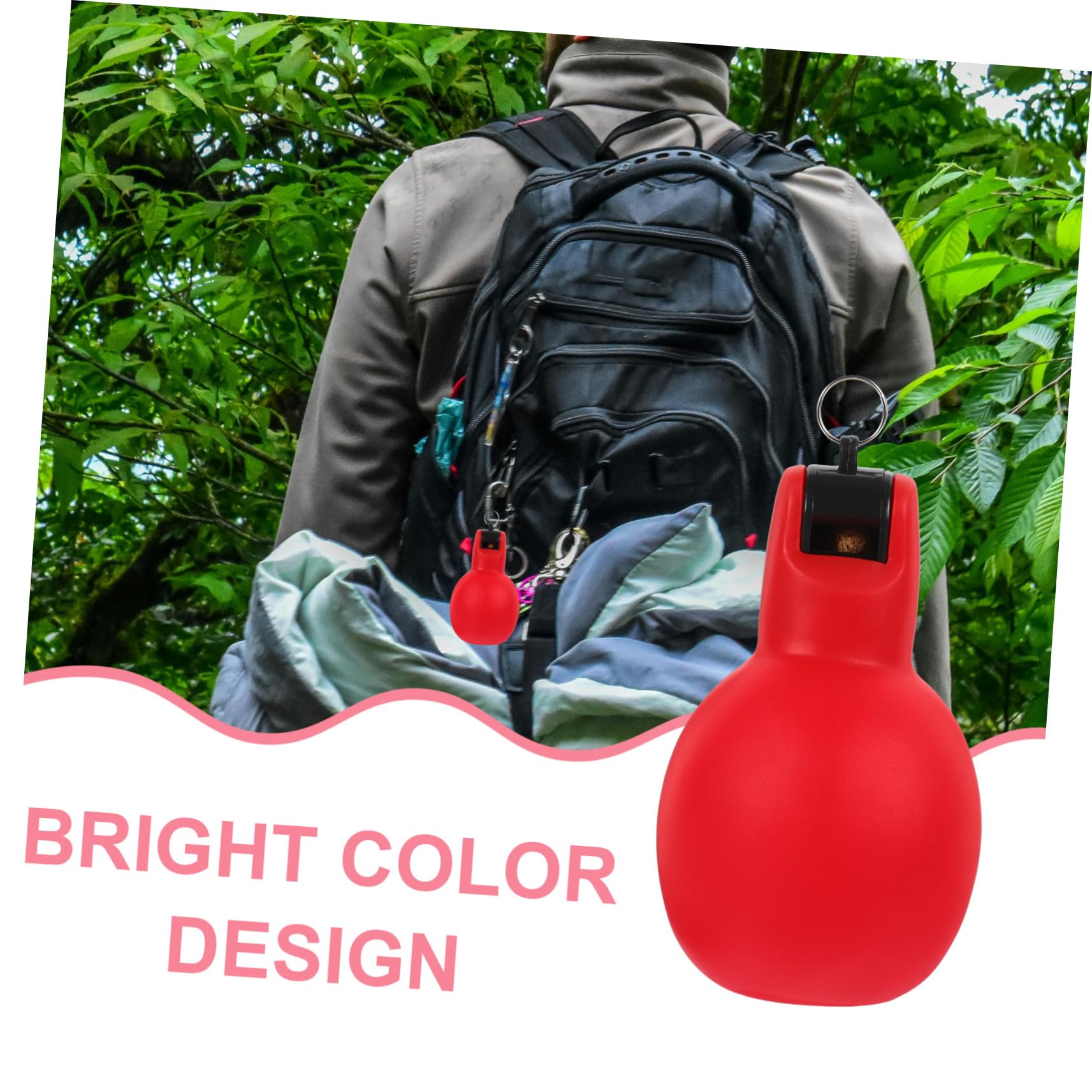 Sosoport 2st Outdoor-Pfeife Jagdpfeife Tragbare Überlebenspfeife Pfeife Für Draußen Pfeife Für Camping Pfeife Für Den Notfall Im Freien Multifunktions-quetschpfeife Notfallpfeife Rot PVC