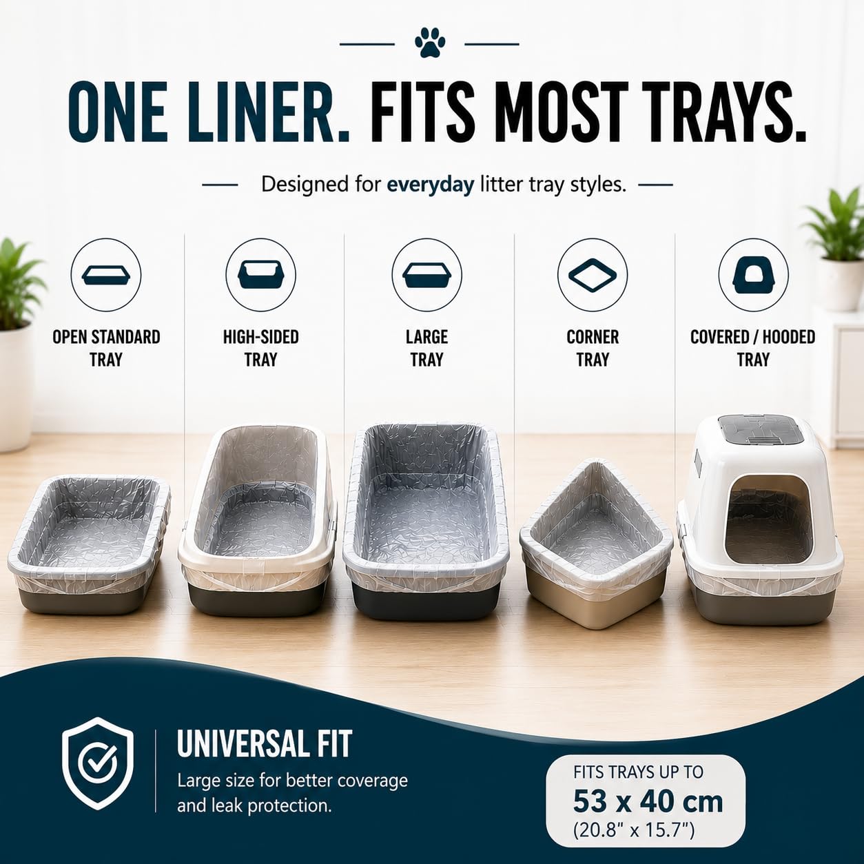 HayaHome Eco - 50 sacchetti per lettiera per gatti grandi, resistenti, su rotolo, 40 μm, 80 x 36 cm, in plastica antigraffio, ecologici, 100% materiale riciclato