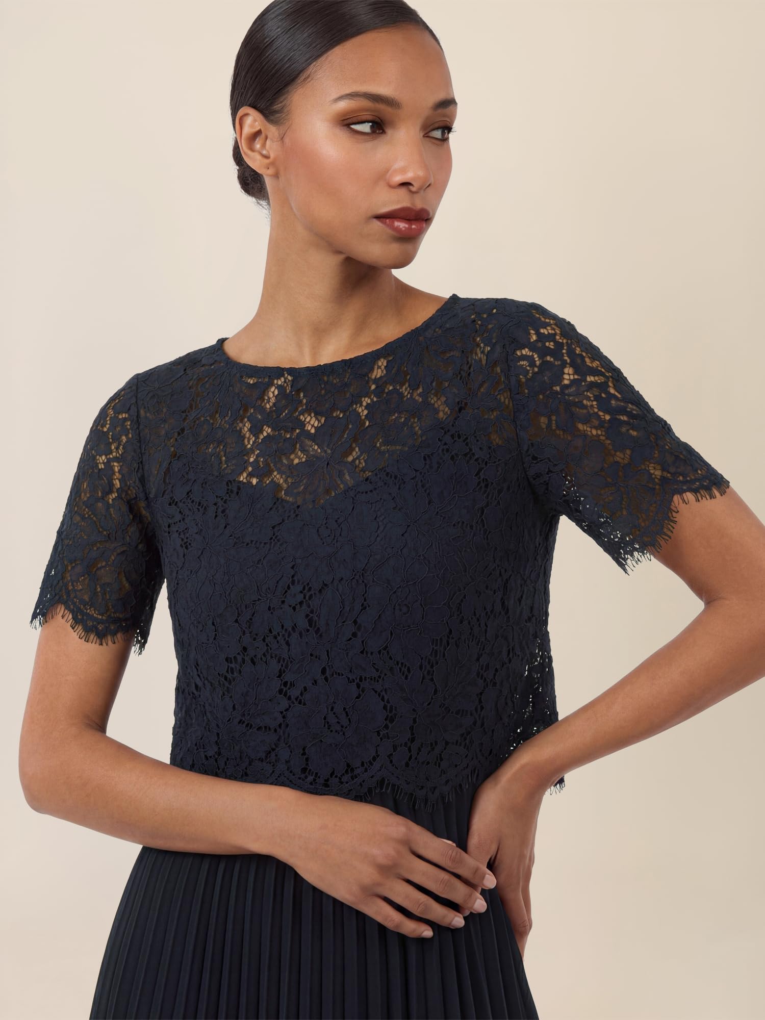 APART Fashion Damen Abendkleid mit Spitzenjacke Abendkleid (1er Pack)