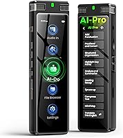 TIMMKOO SR1 136GB AI Voice Recorder: Offline Transcription, AI Summary/Mindmap/Translation in 92 Languages, No Subscription Needed