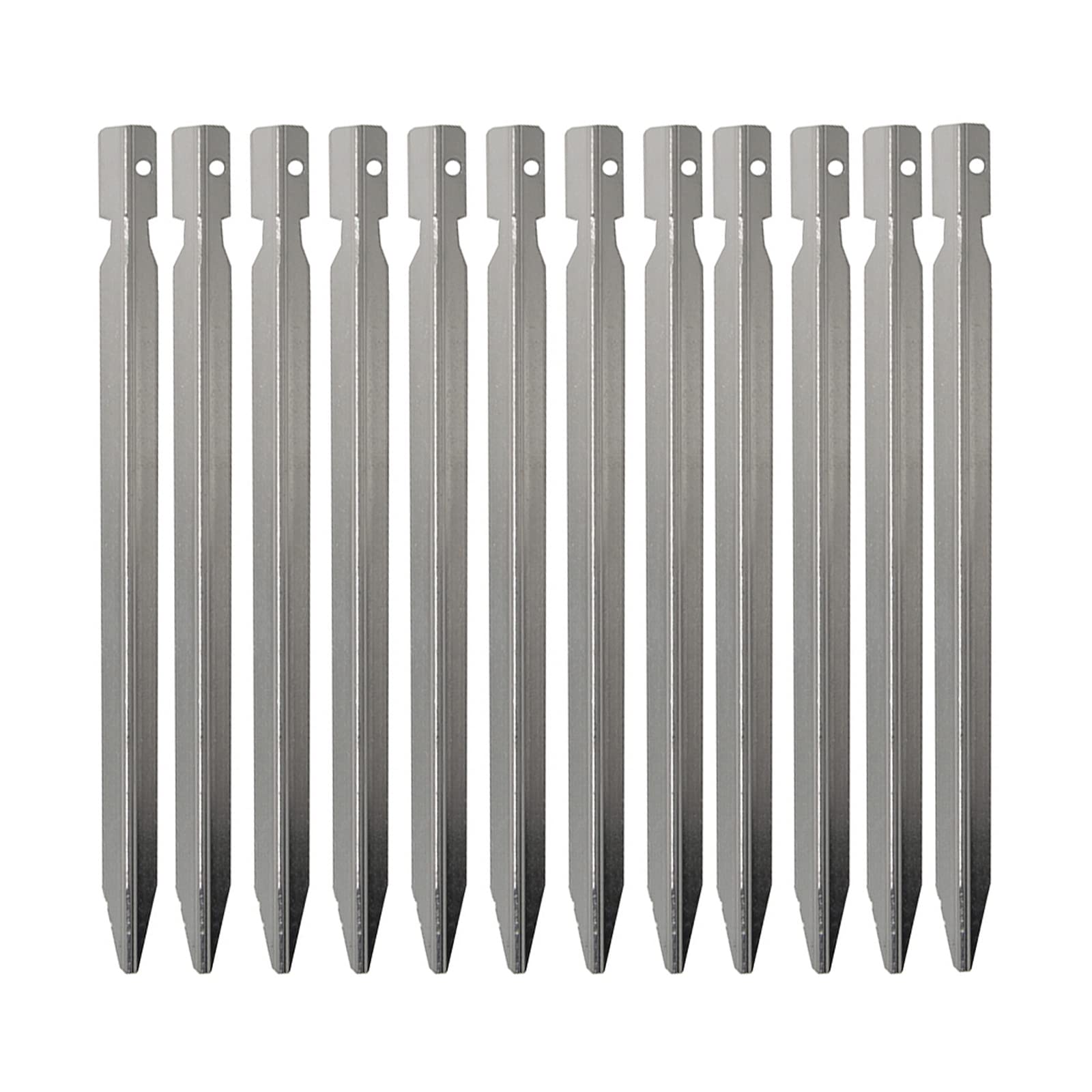 Confezione da 12 picchetti per tenda, picchetti per tenda, picchetti per tenda a forma di Y in lega di alluminio resistente, picchetti per tenda da campeggio, chiodo con corda riflettente per cam