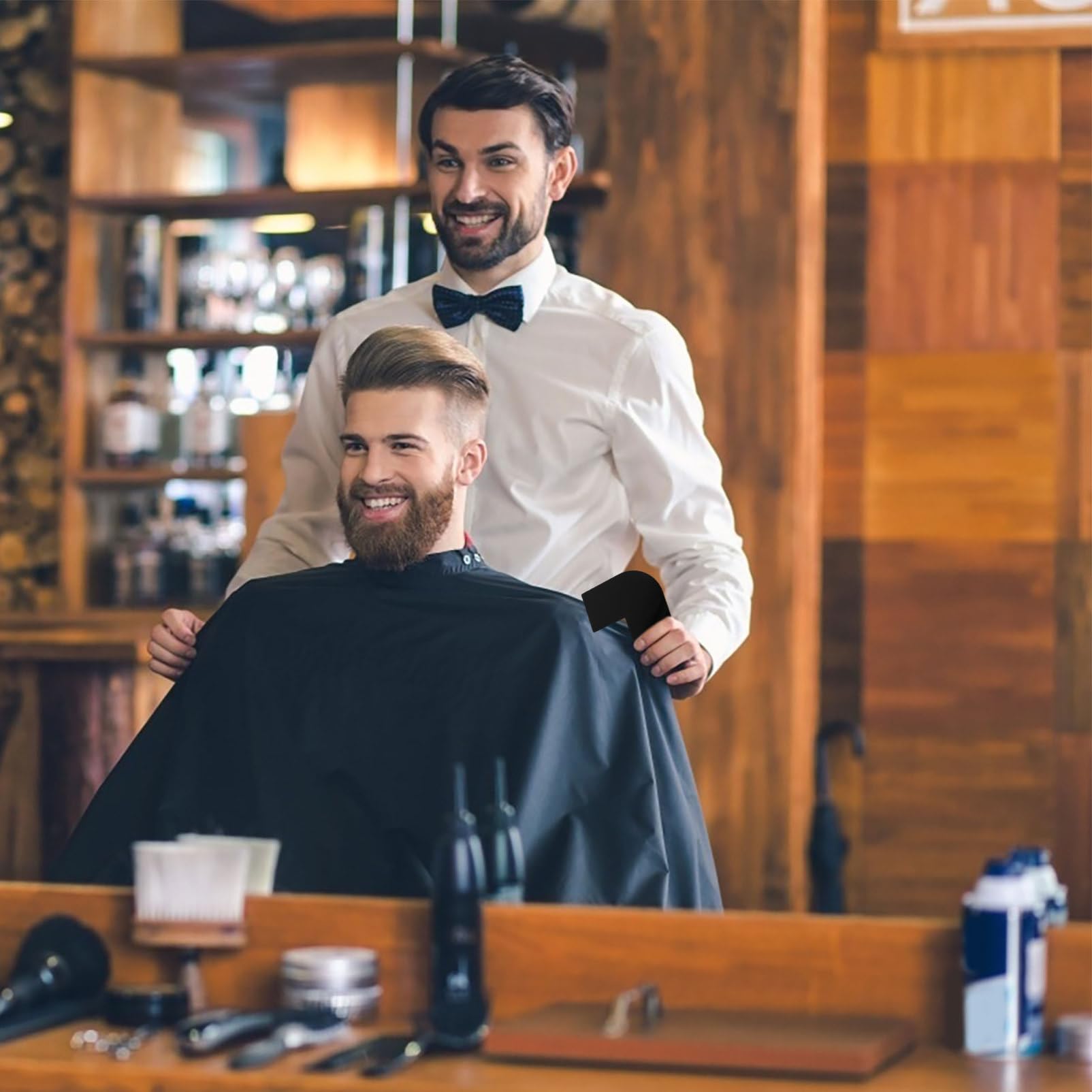 Garneck Professional Beard Shaping Tool Hairline Design Card Template Stencil Barber Enhancement Beard Liner Card