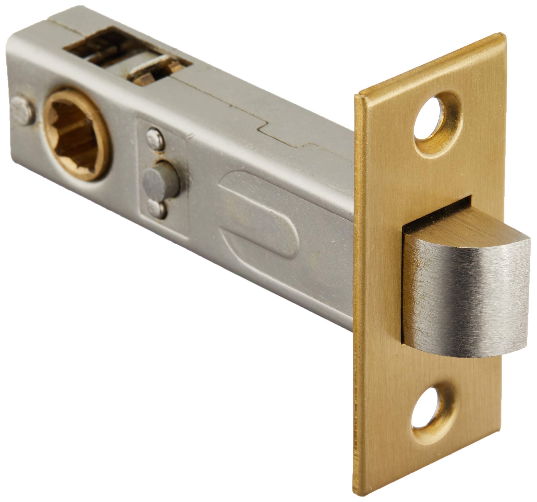 idh by St. Simons 21120V-004 Premium Quality Solid Brass Privacy Tubular Latch, 2-3/8" Backset, Satin Brass
