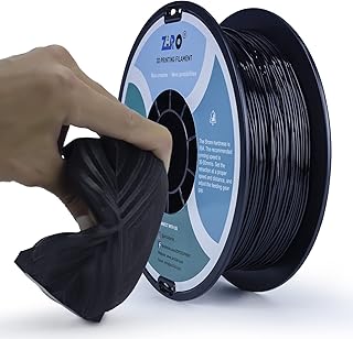 ZIRO TPU Filament 1.75mm 3D Printer Filament, Shore 95A Hardness TPU, Flexible Soft Filament TPU, 0.8KG/1.8lbs Spool, Fit Most 3D FDM Printers, Black