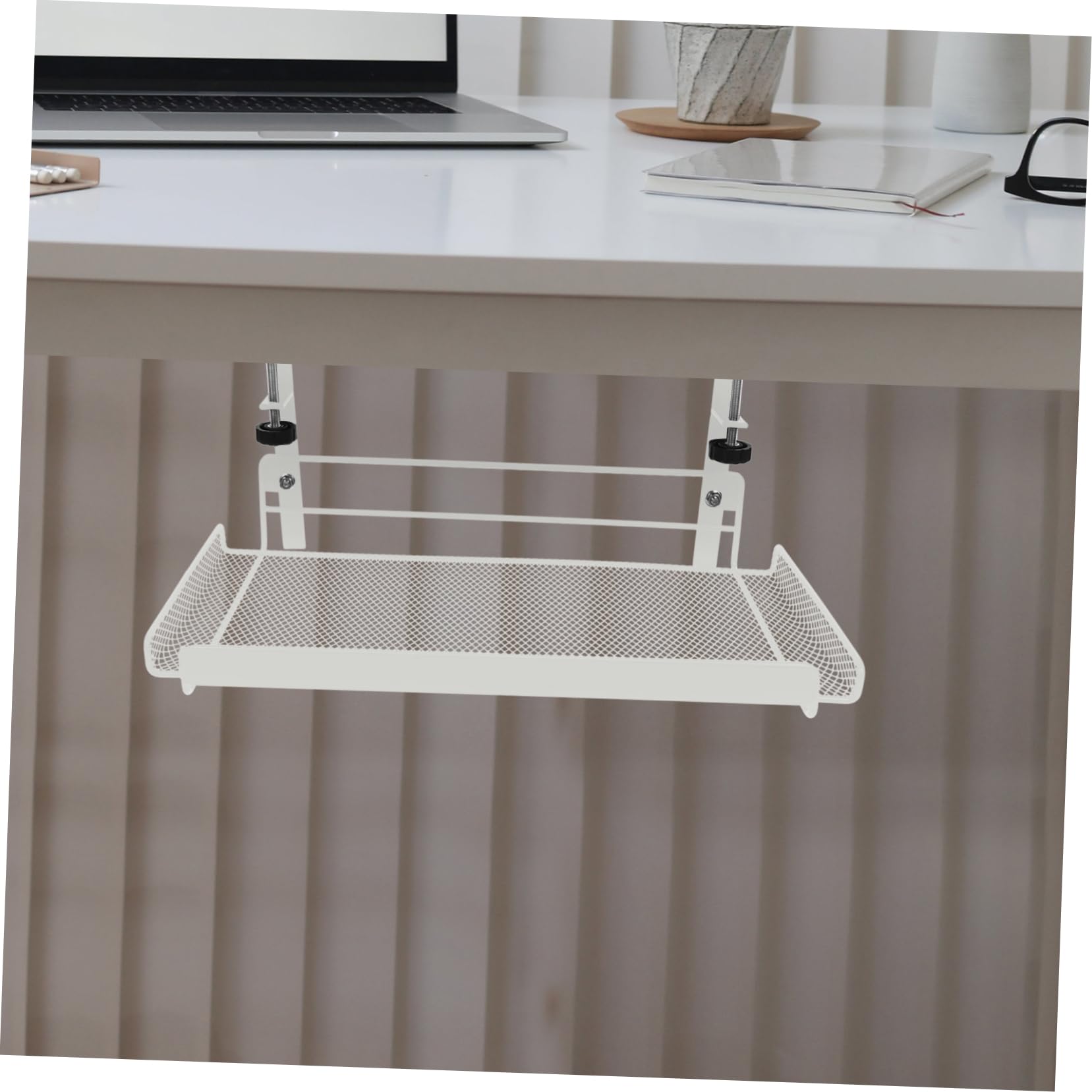 Gadpiparty Cesta de Almacenamiento Debajo del Escritorio Organizador de Oficina Ajustable Abrazadera para Libros y Papeles Cesta para Escritorio Varios estilos
