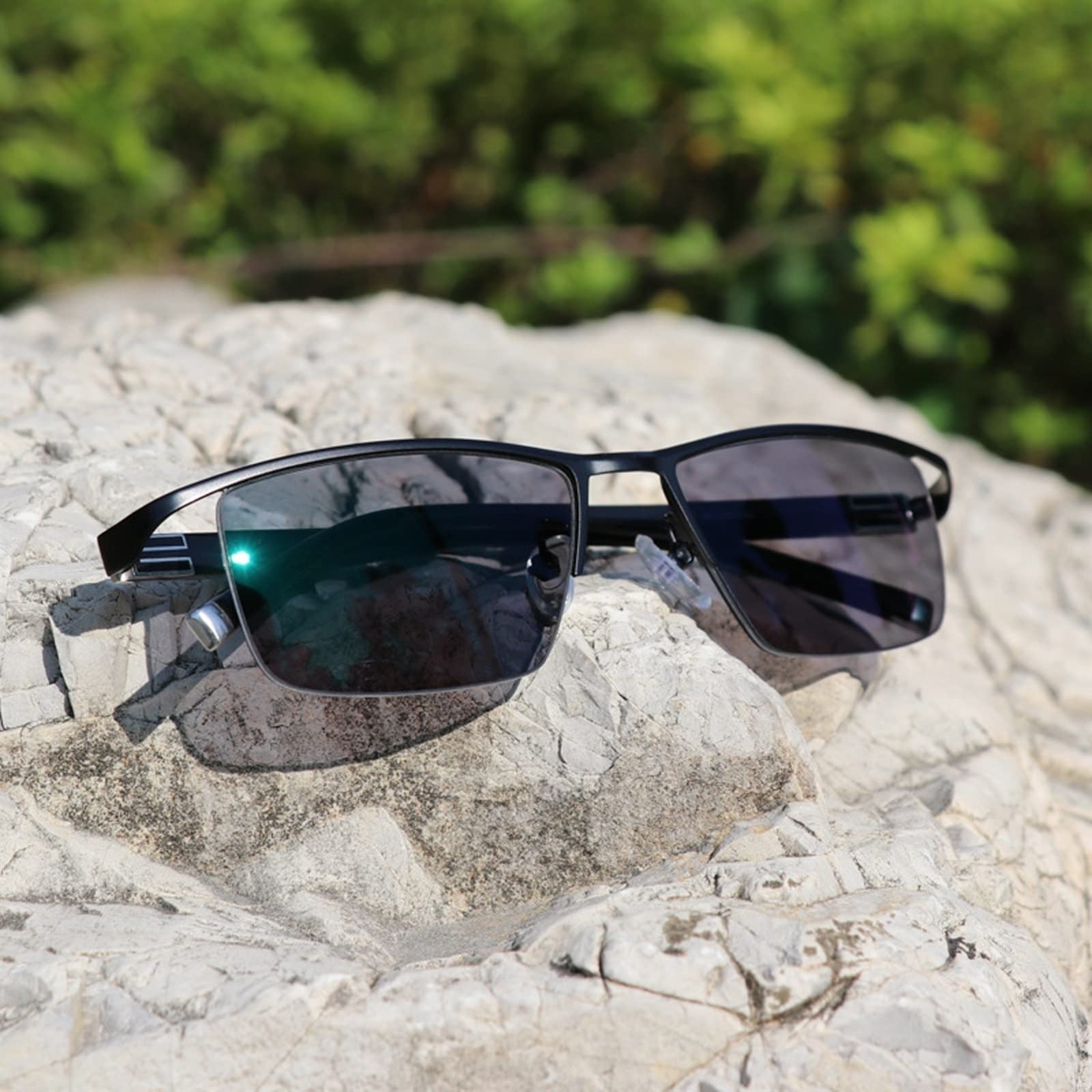EDGUN Gafas de Lectura fotocromáticas progresivas de transición multienfoque, Gafas de Sol para lectores UV400, Gafas de Sol para Hombres y Mujeres (Color : Brown 1, Size : +200)