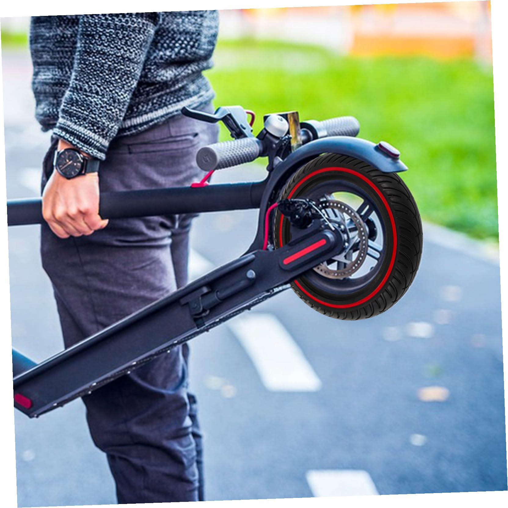 TOPBATHY Pneu Scooter Électrique Nid Abeille Non Gonflable Pneu Solide Remplacement pour Trottinette Électrique Pro