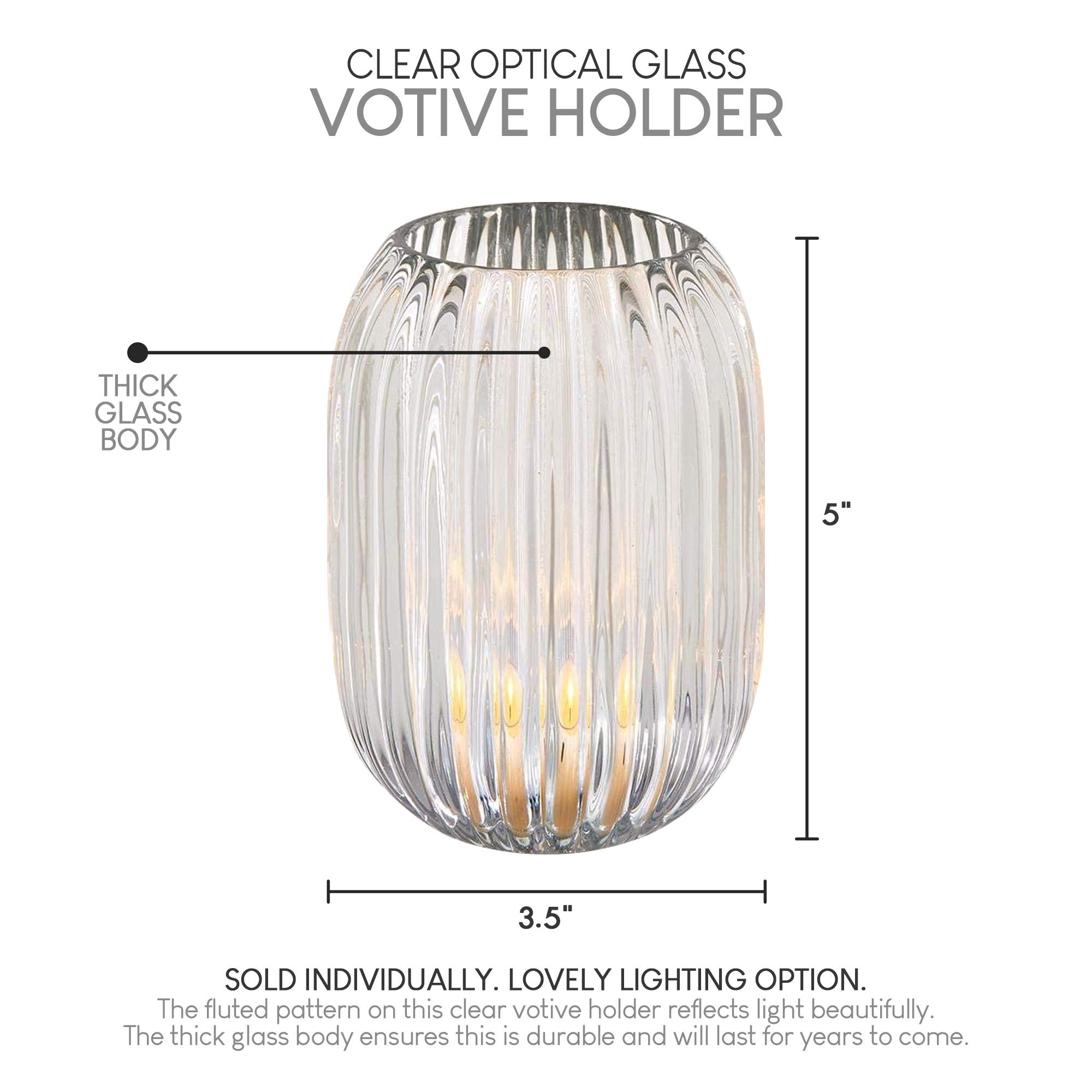 Amazon.co.jp: Serene Spaces Living クリア光学ガラスキャンドル