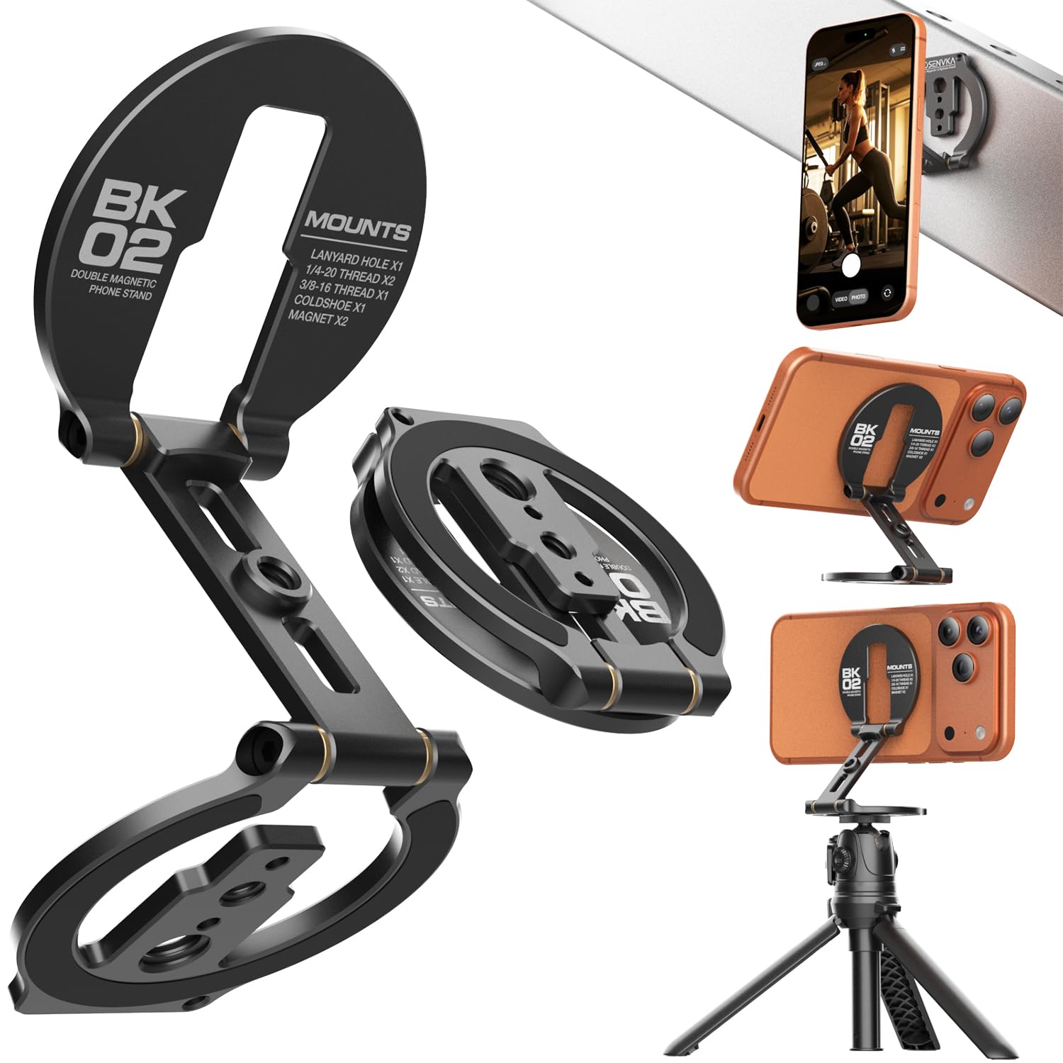 Amazon.com: MOSENVKA Dual Magnetic Phone Stand Holder Double