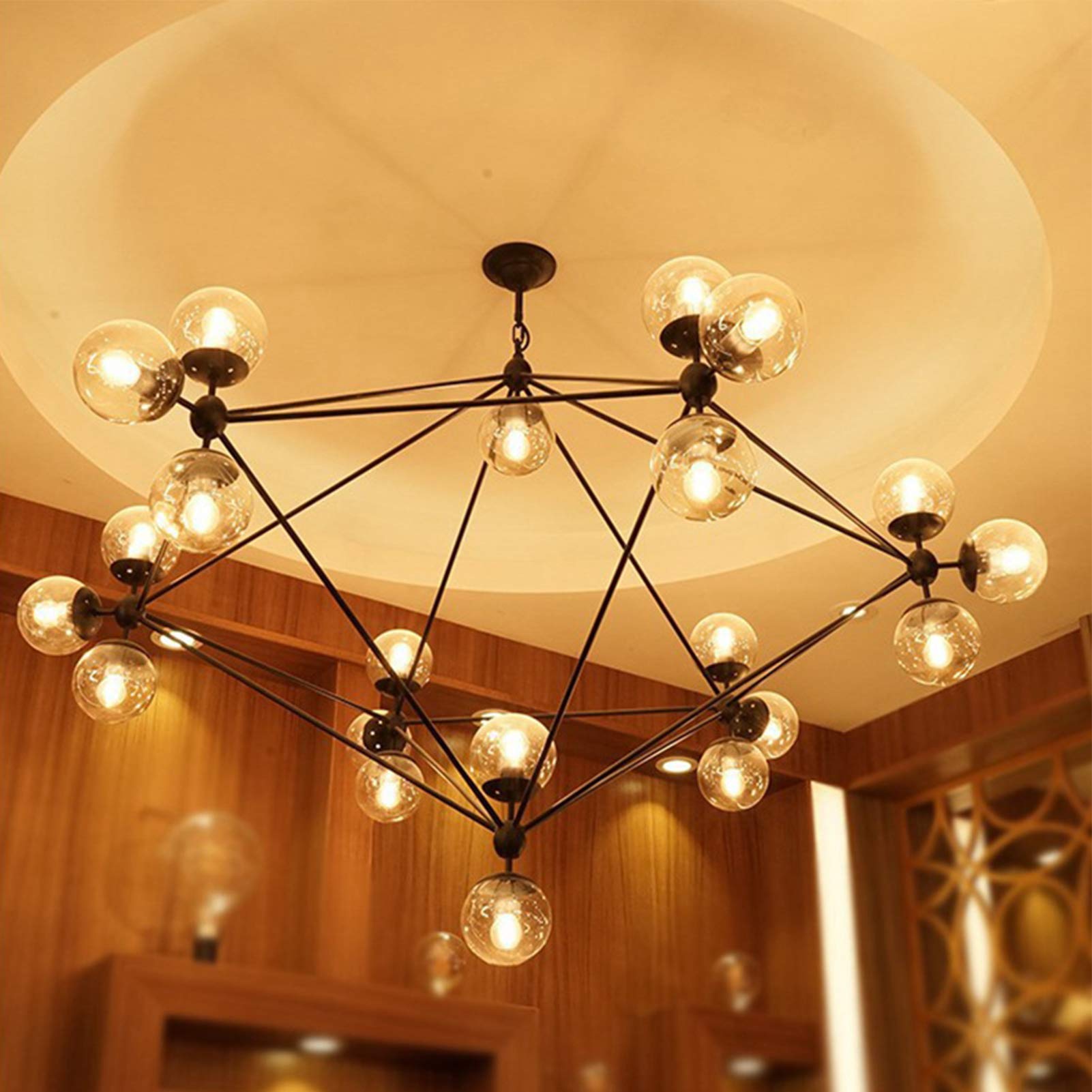Edison G45 2200K Retro LED Bombilla Filamento Flexible Amarillo Cálido Ámbar 3W Regulable Espiral LED Bombilla Filamento Flexible, Lámpara Araña Decorativa, Paquete 4