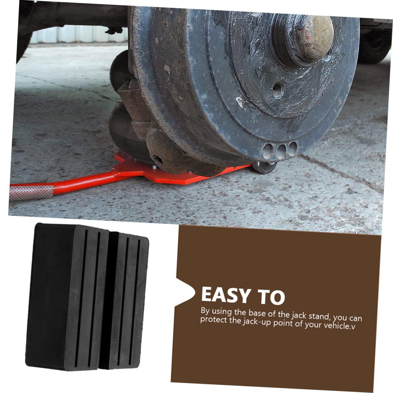 ifundom 5 Set Gomma Per Martinetto Auto Adattatori Per Pinch Welds Per Punto Sollevamento Del Veicolo Struttura Resistente E Affidabile Compatibili Con Martinetti 2 Pezzi * 5
