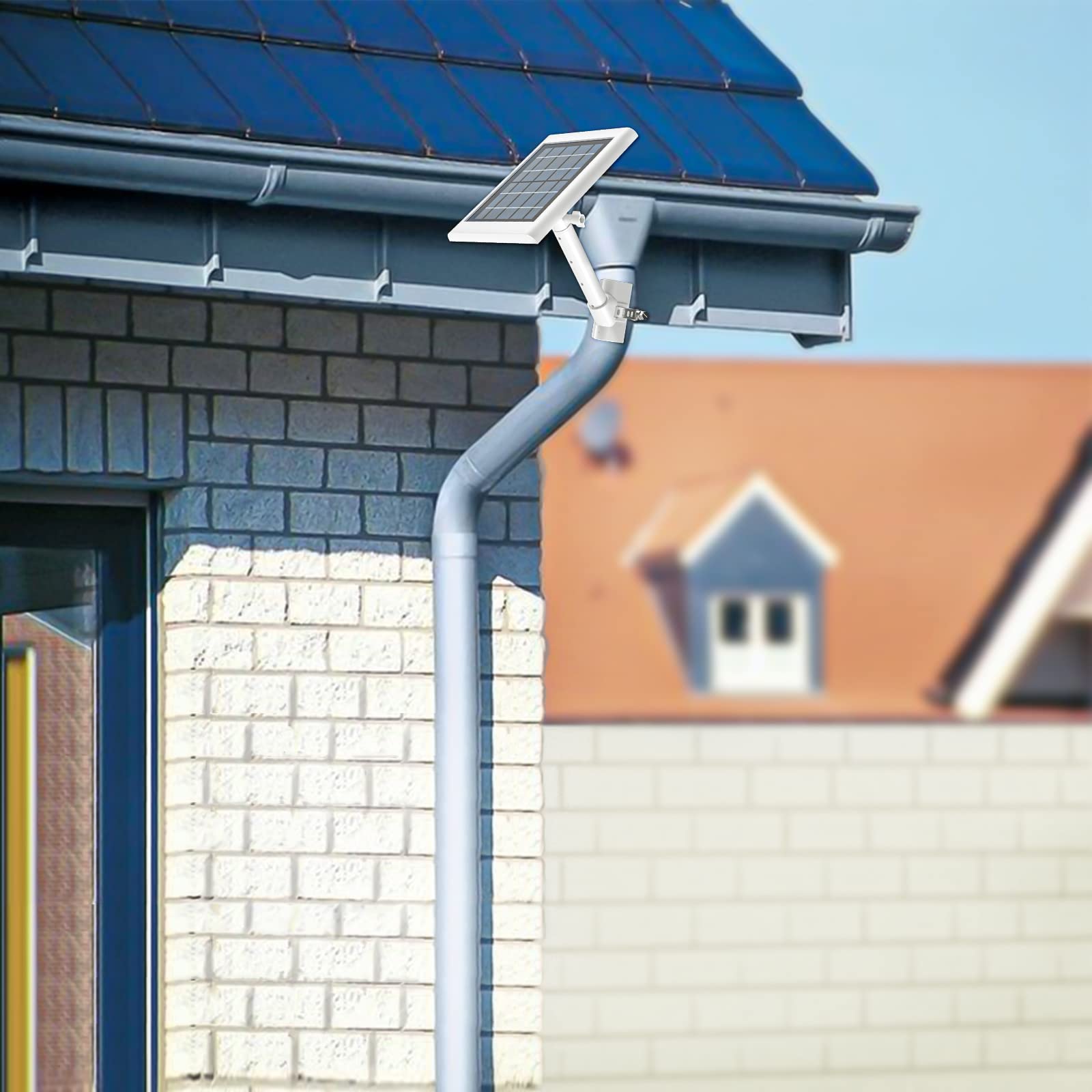 HOLACA Support d'extension de poteau compatible avec panneau solaire R ing/Arlo/Wyze/Eufy/Waterstone, support de montage pour panneau solaire R ing (montage sur poteau/blanc)