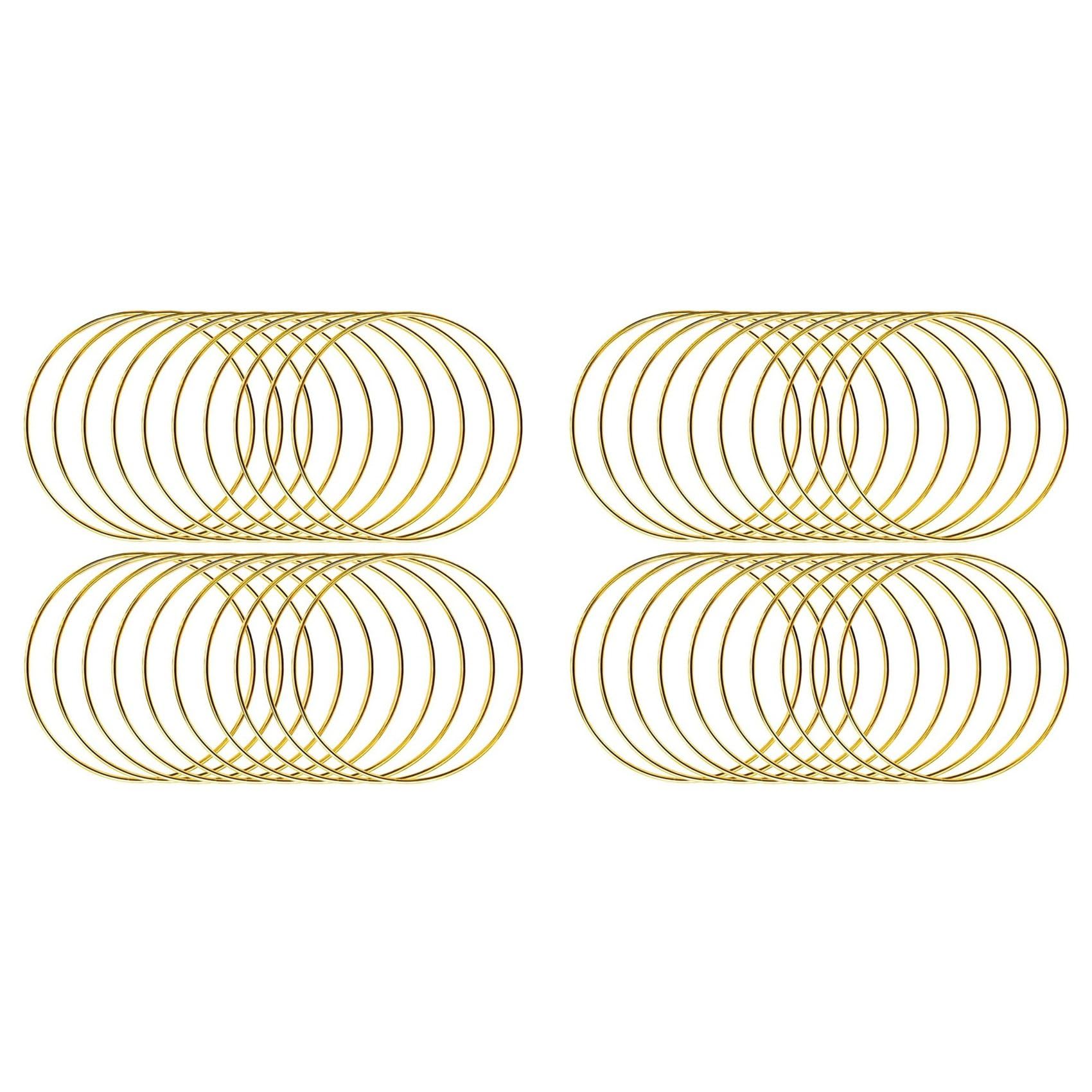 Vjsujehgy 40pcs 4inch Dream Catcher Rings Metal Crafts Hoops Wreath-Macrame Creations Rings for DIY Crafts