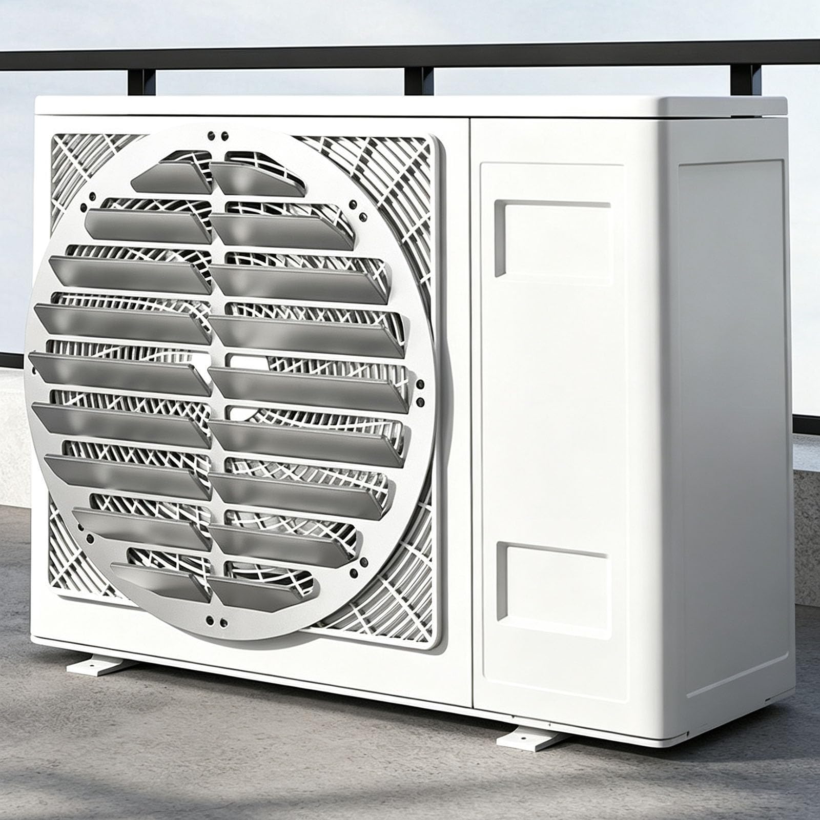 Deflettore antivento per unità esterna del condizionatore,Schermo direzionale dell'aria del condensatore del regolabile,Copertura di ventilazione esterna del condizionatore in acciaio inossidabile |