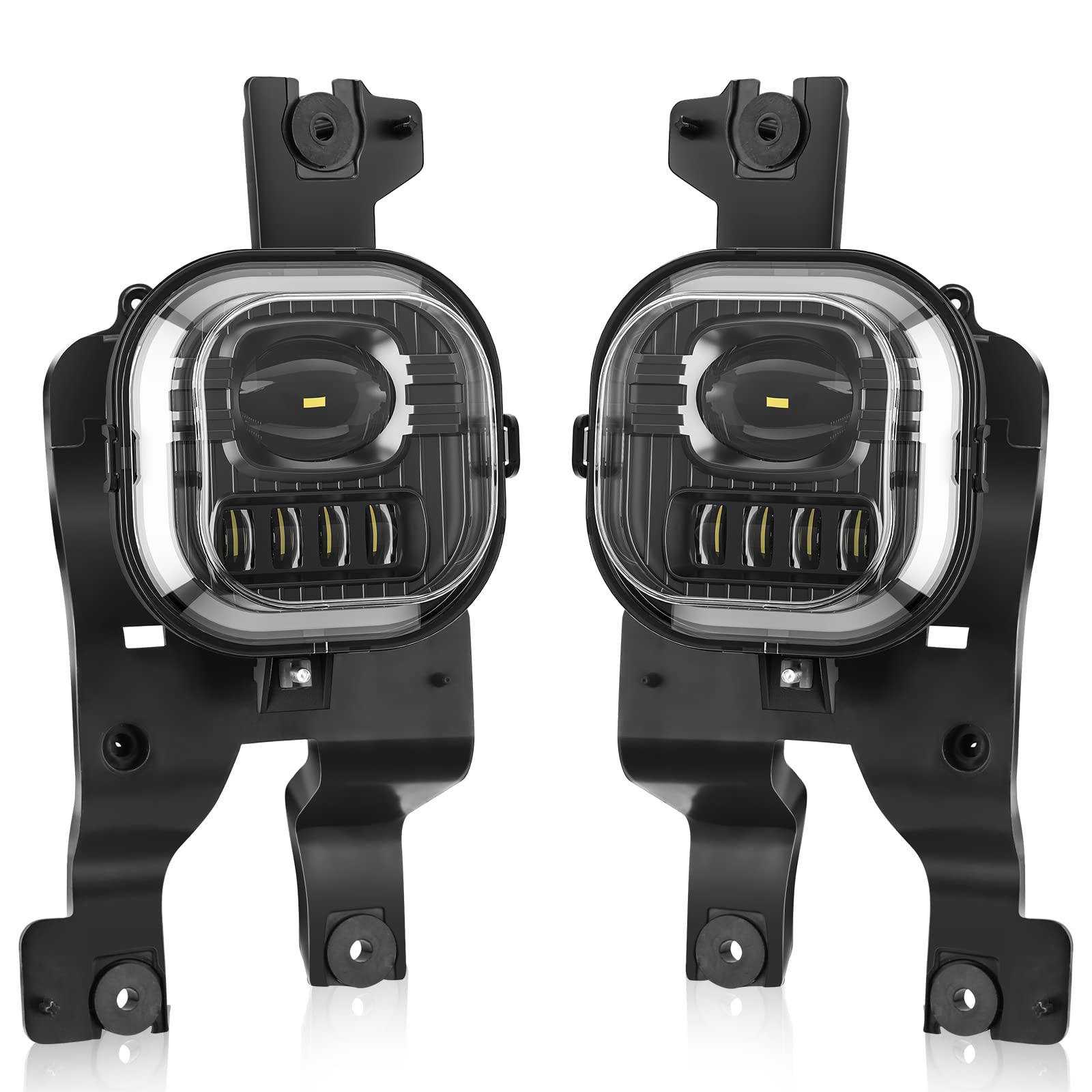 IJDMTOY (2) Luces Antiniebla De Proyector Con Anillos De Halo LED