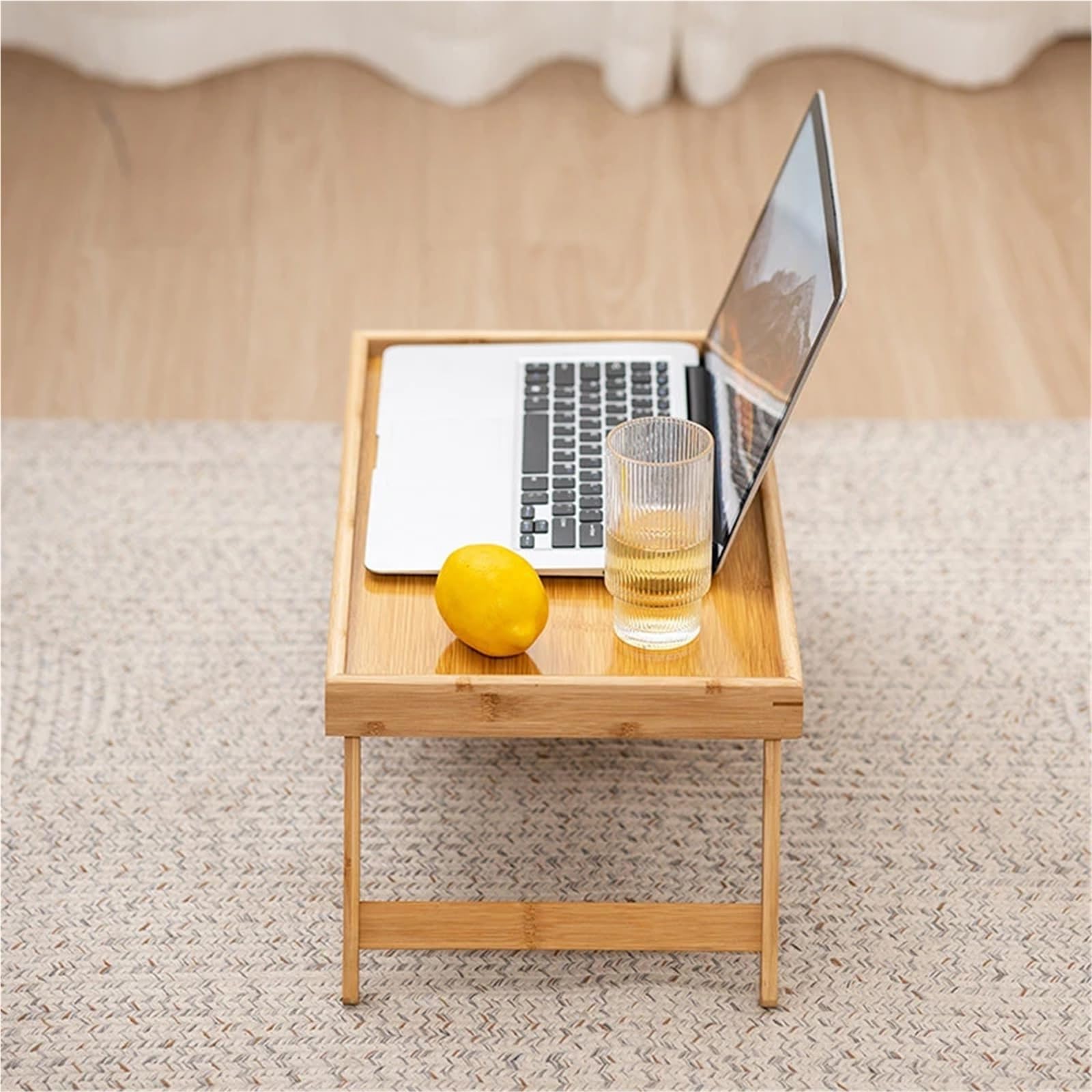Plateau de lit pliable portable avec pieds, parfait pour le petit déjeuner, le salon et le service sur le canapé, bureau polyvalent pour la maison et les voyages